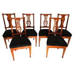 Antique Set of 6 Neoclassical Chairs, Germany 1800