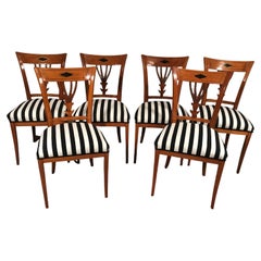 Antique Set of 6 Neoclassical Chairs, South German, 1810-30