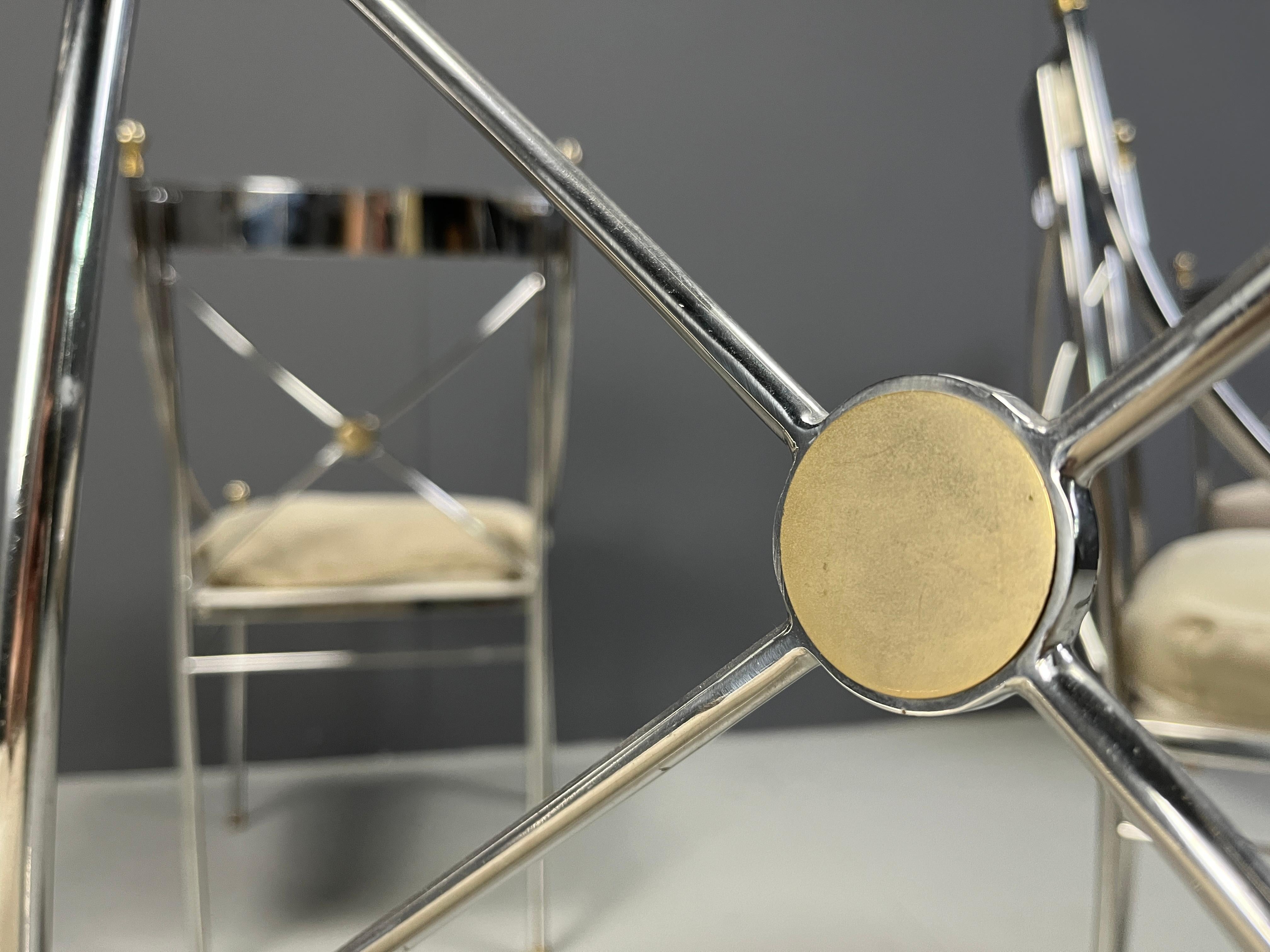 Set of 6 neoclassical dining chairs by Belgochrom, 1970s 4