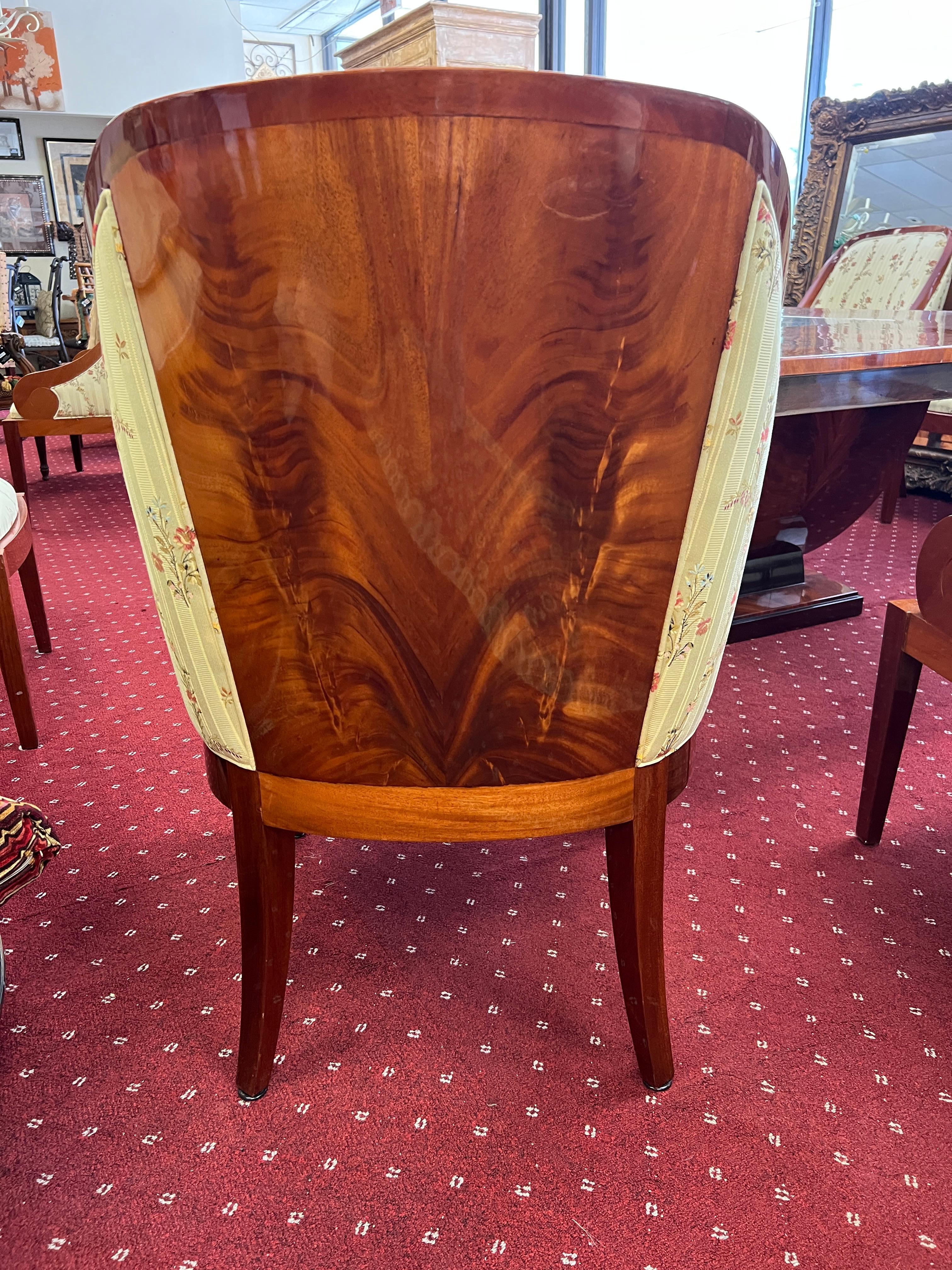 Set of 6 English Art Deco Dining Chairs For Sale 3