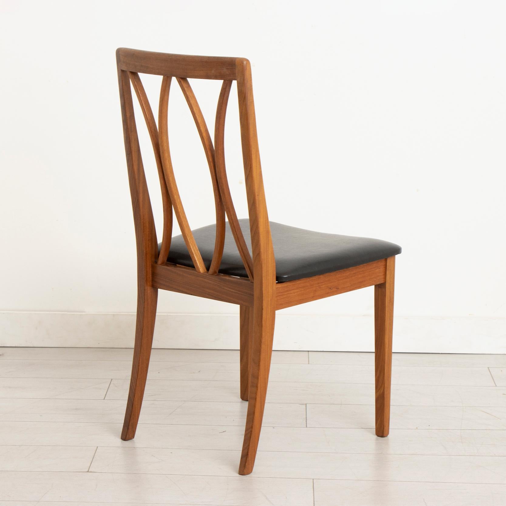 20th Century Set of 6 Newly Upholstered Mid-Century G Plan Fresco Dining Chairs, C.1960