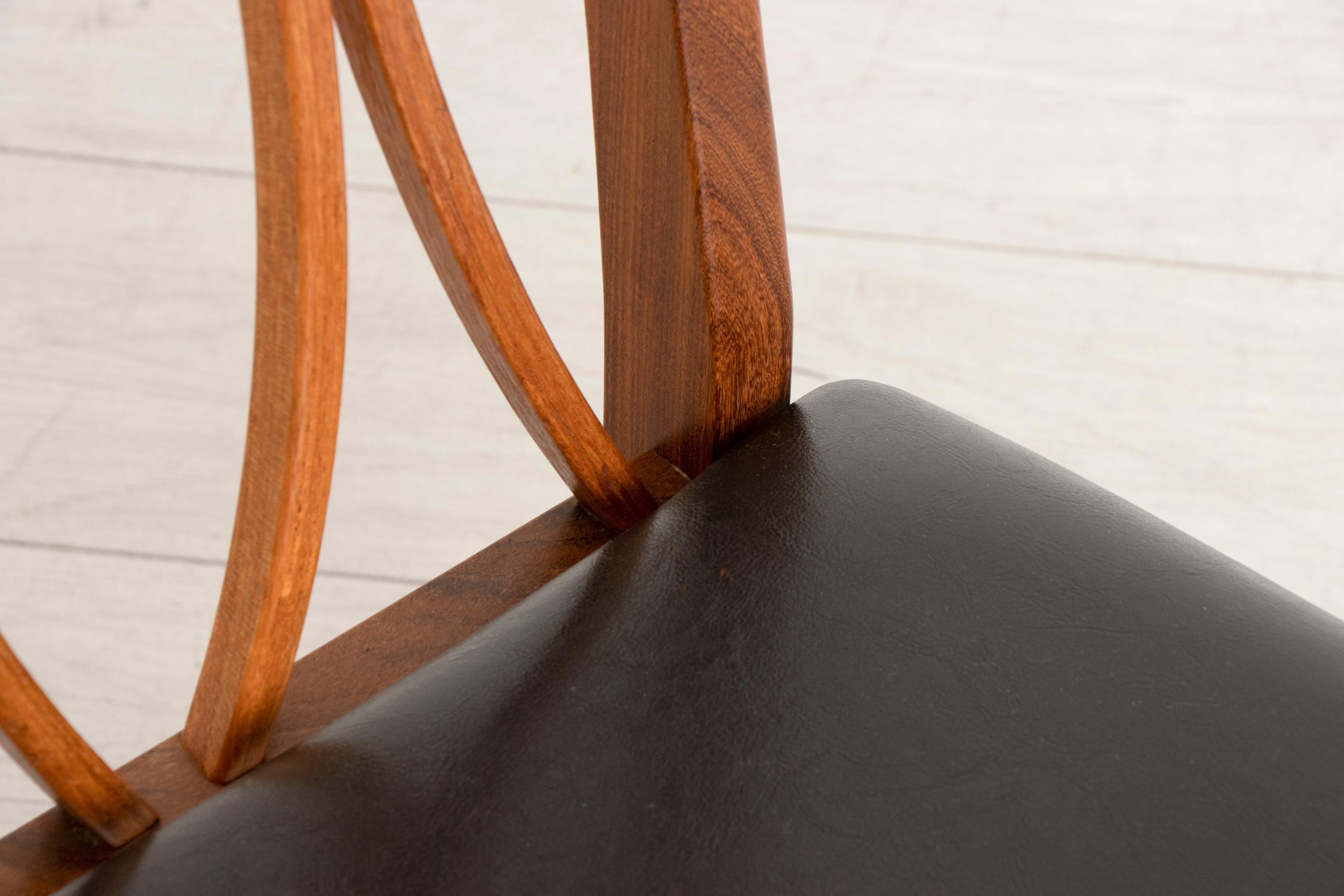Teak Set of 6 Newly Upholstered Mid-Century G Plan Fresco Dining Chairs, C.1960