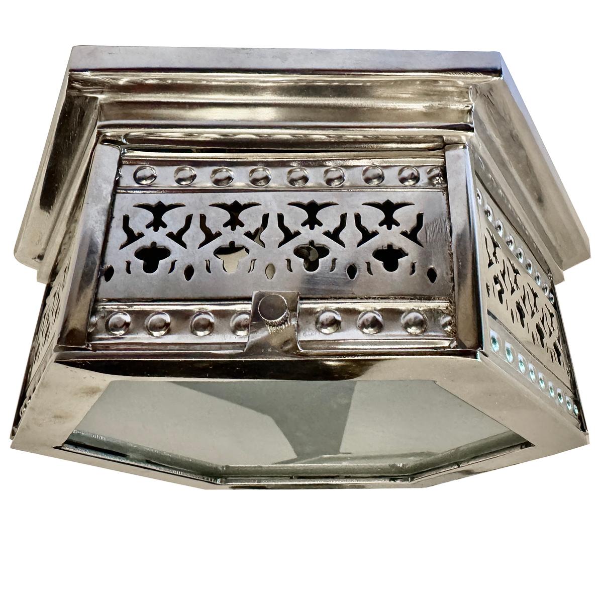 English Set of 6 Nickel Plated Light Fixtures. Sold Individually For Sale
