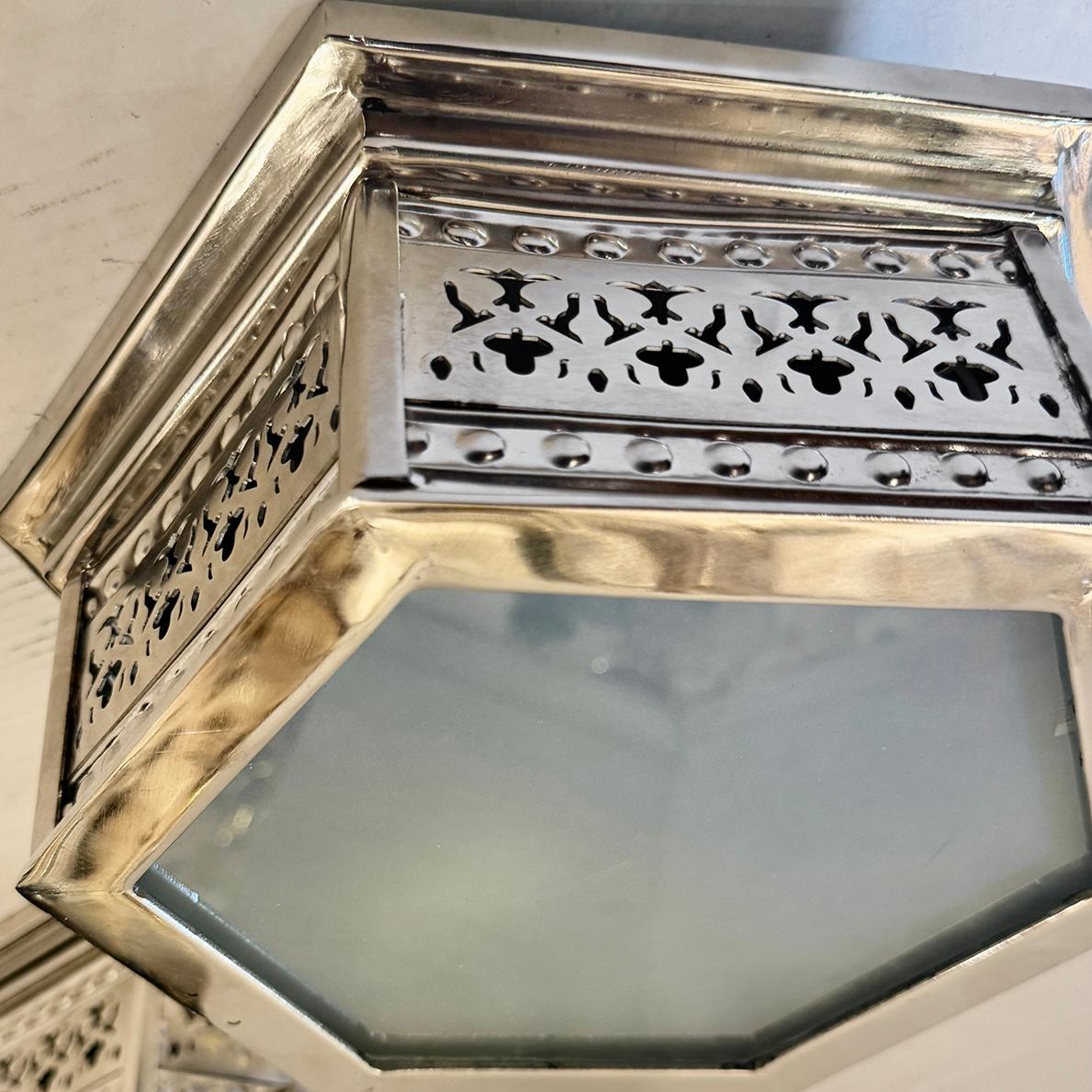 Set of 6 Nickel Plated Light Fixtures. Sold Individually In Good Condition For Sale In New York, NY