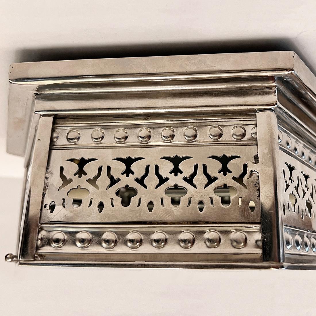 Set of 9 Nickel Plated Light Fixtures. Sold Individually For Sale 2