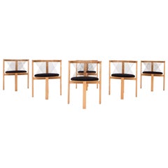 Set of 6 Niels Jorgen Haugesen for Tranekaer "String" Chairs, Denmark, 1995