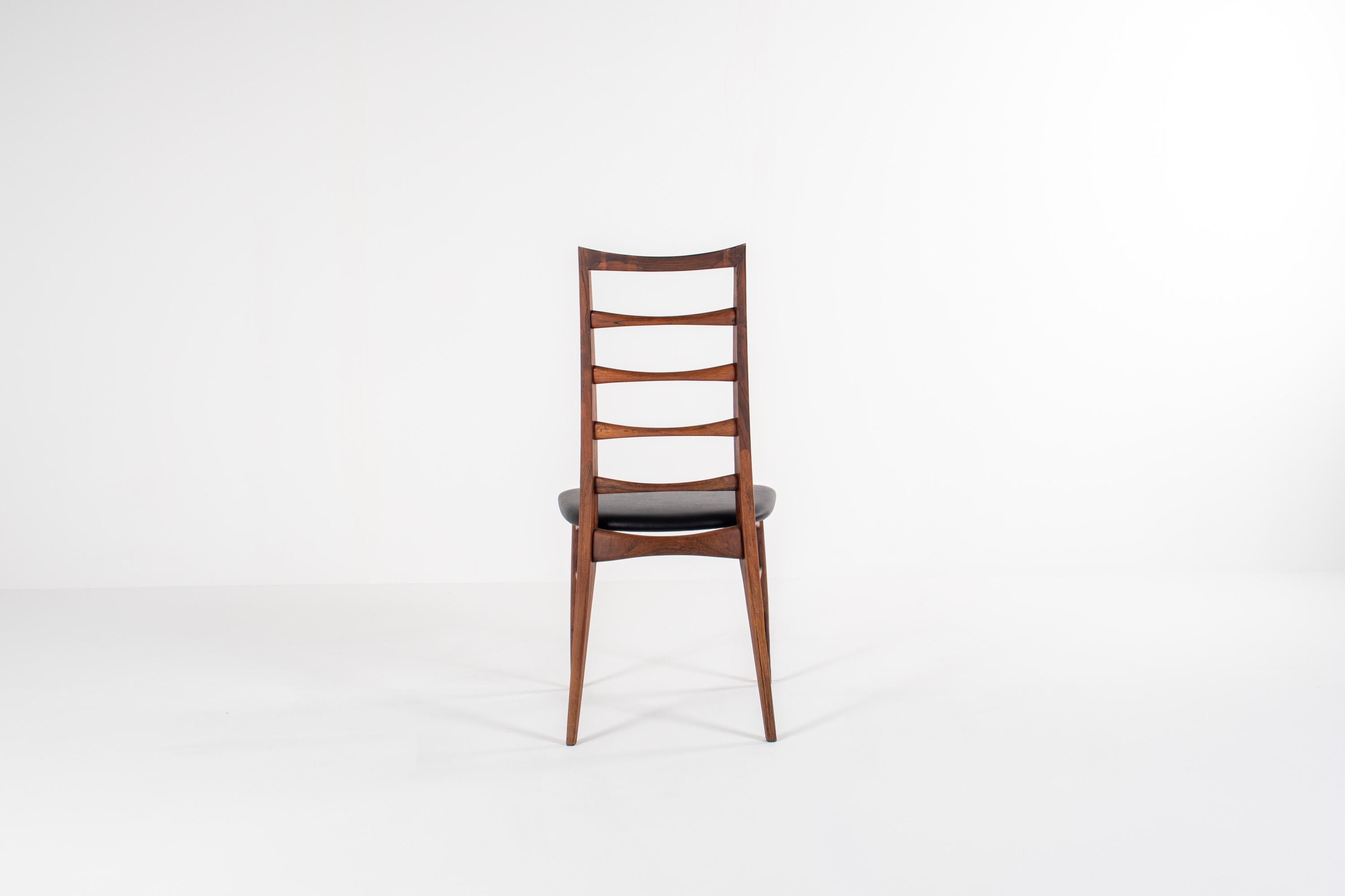 Set of 6 Niels Koefoed “Lis” Dining Chairs for Hornslet Møbelfabrik, Denmark im Angebot 3