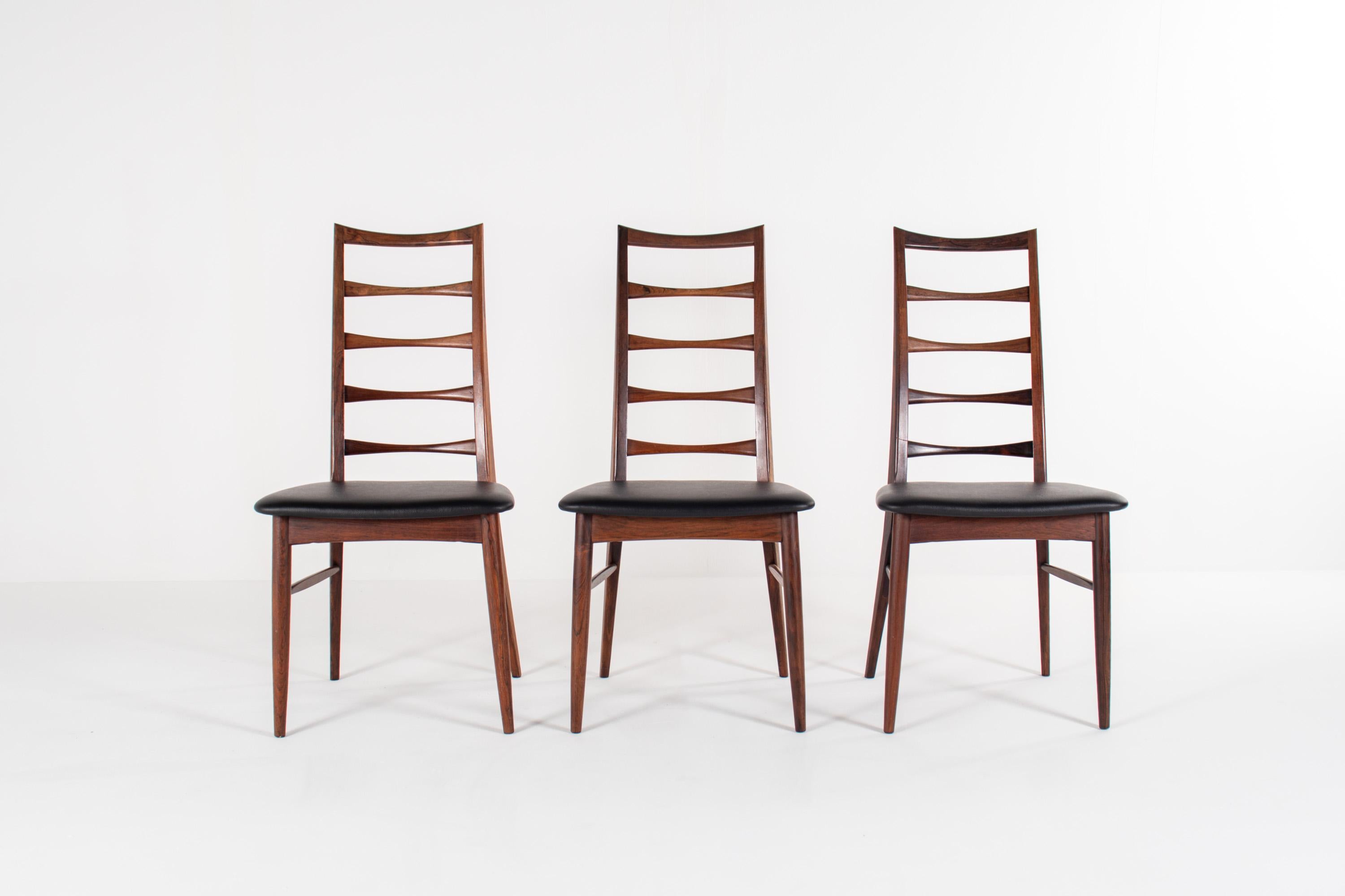 Set of 6 Niels Koefoed “Lis” Dining Chairs for Hornslet Møbelfabrik, Denmark (Mitte des 20. Jahrhunderts) im Angebot