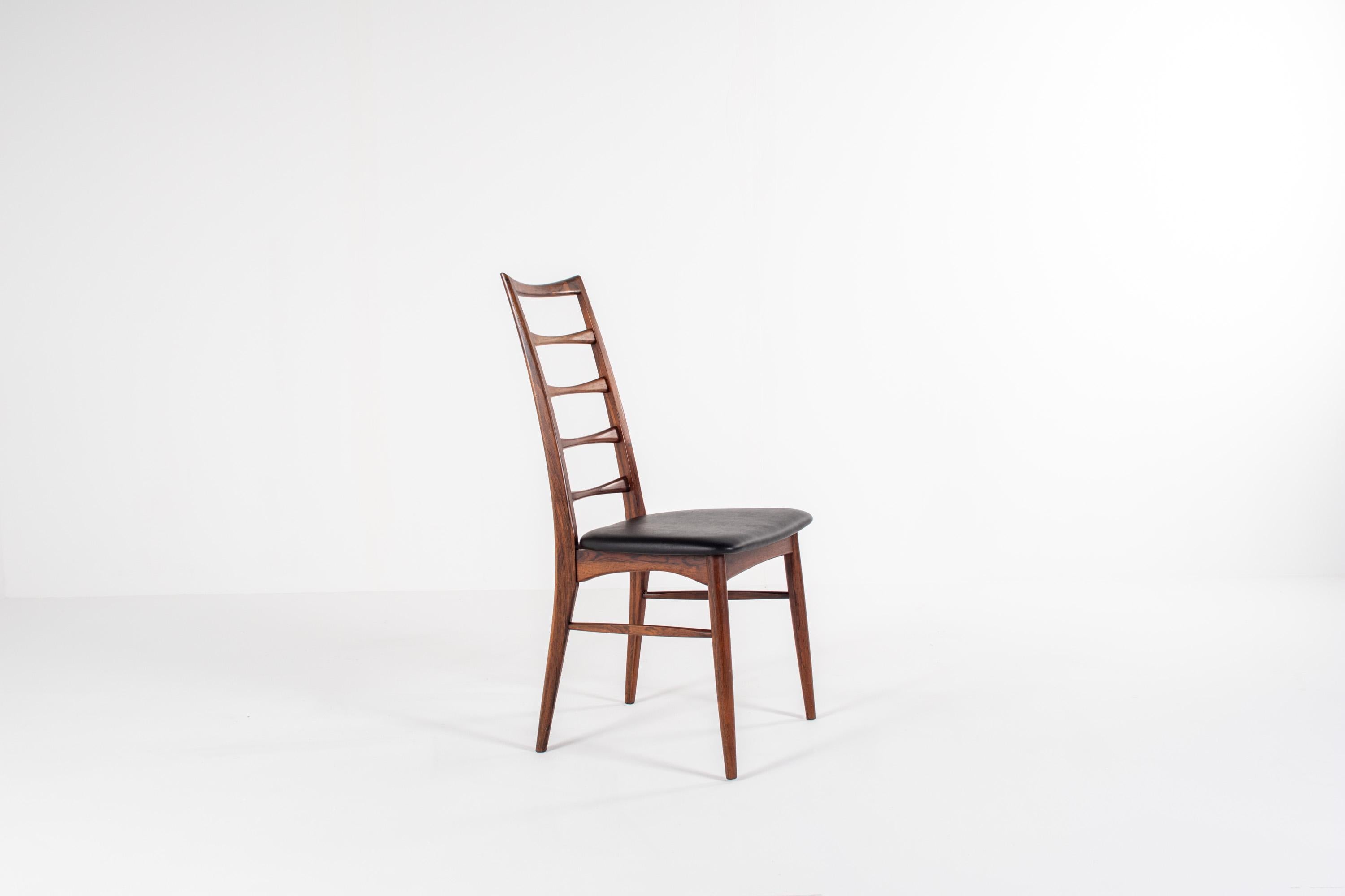 Set of 6 Niels Koefoed “Lis” Dining Chairs for Hornslet Møbelfabrik, Denmark im Angebot 1