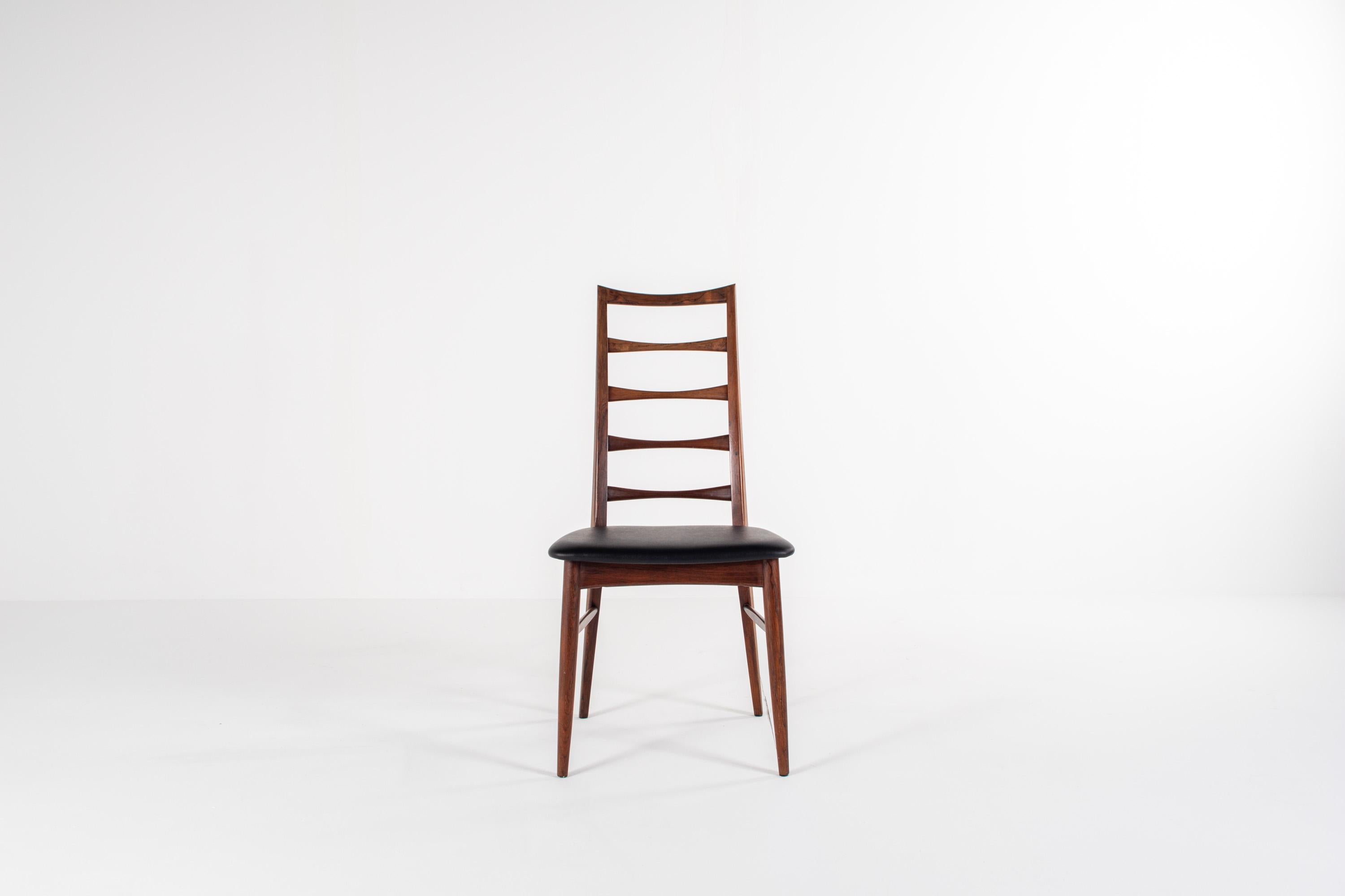 Set of 6 Niels Koefoed “Lis” Dining Chairs for Hornslet Møbelfabrik, Denmark im Angebot 2