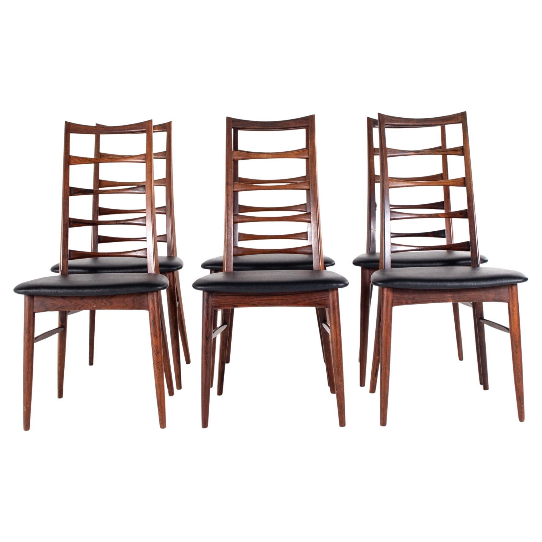 Set of 6 Niels Koefoed “Lis” Dining Chairs for Hornslet Møbelfabrik, Denmark