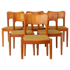 Set of 6 Niels Koefoed “Ole” Dining Chairs, Danish Mid Century Teak Chairs 1970s