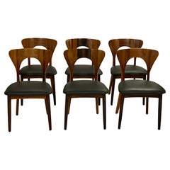 Vintage Set of 6 Niels Koefoed "Peter" Rosewood Dining Chairs