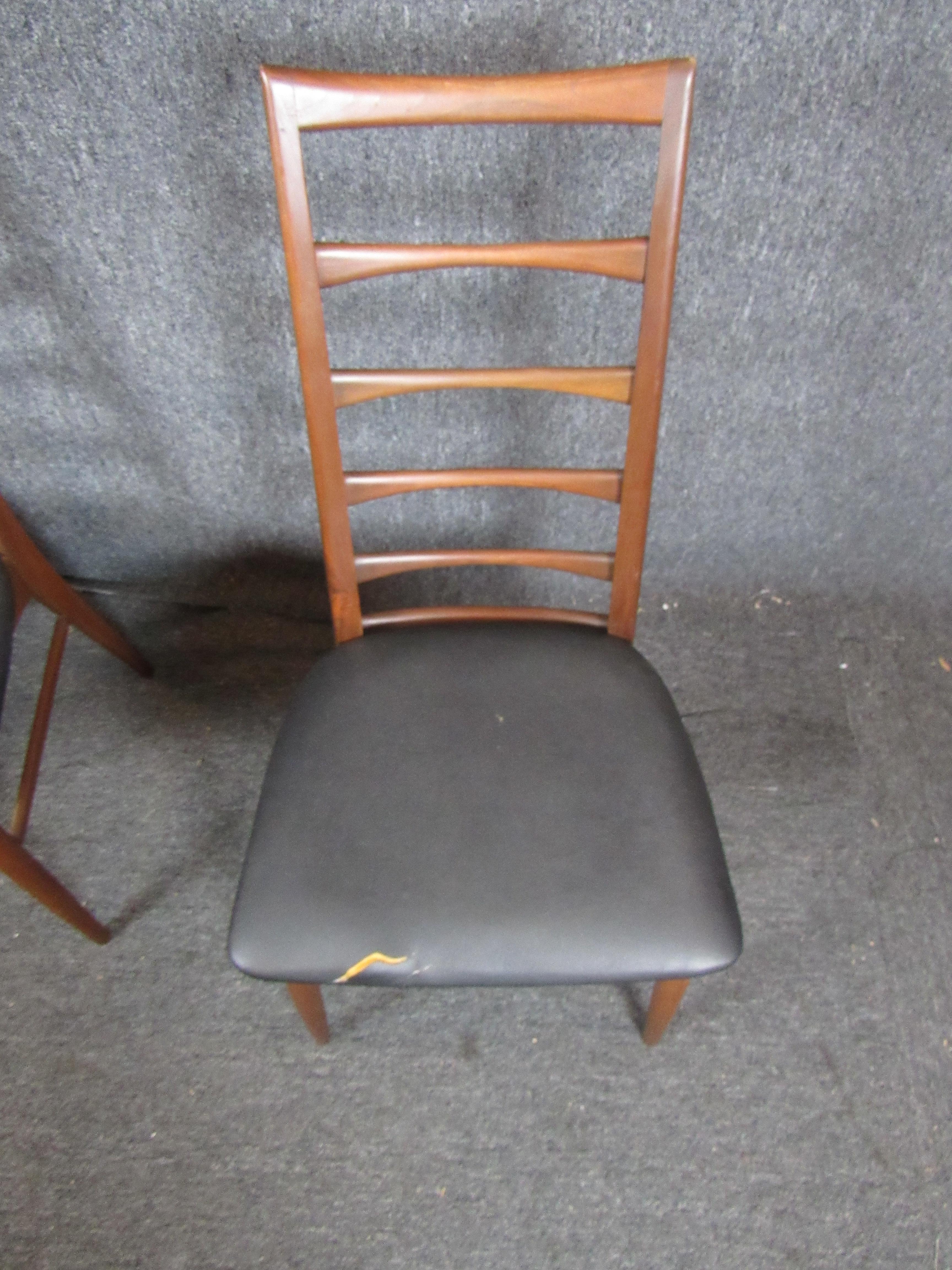 Wood Set of 6 Niels Kofoed Dining Chairs For Sale