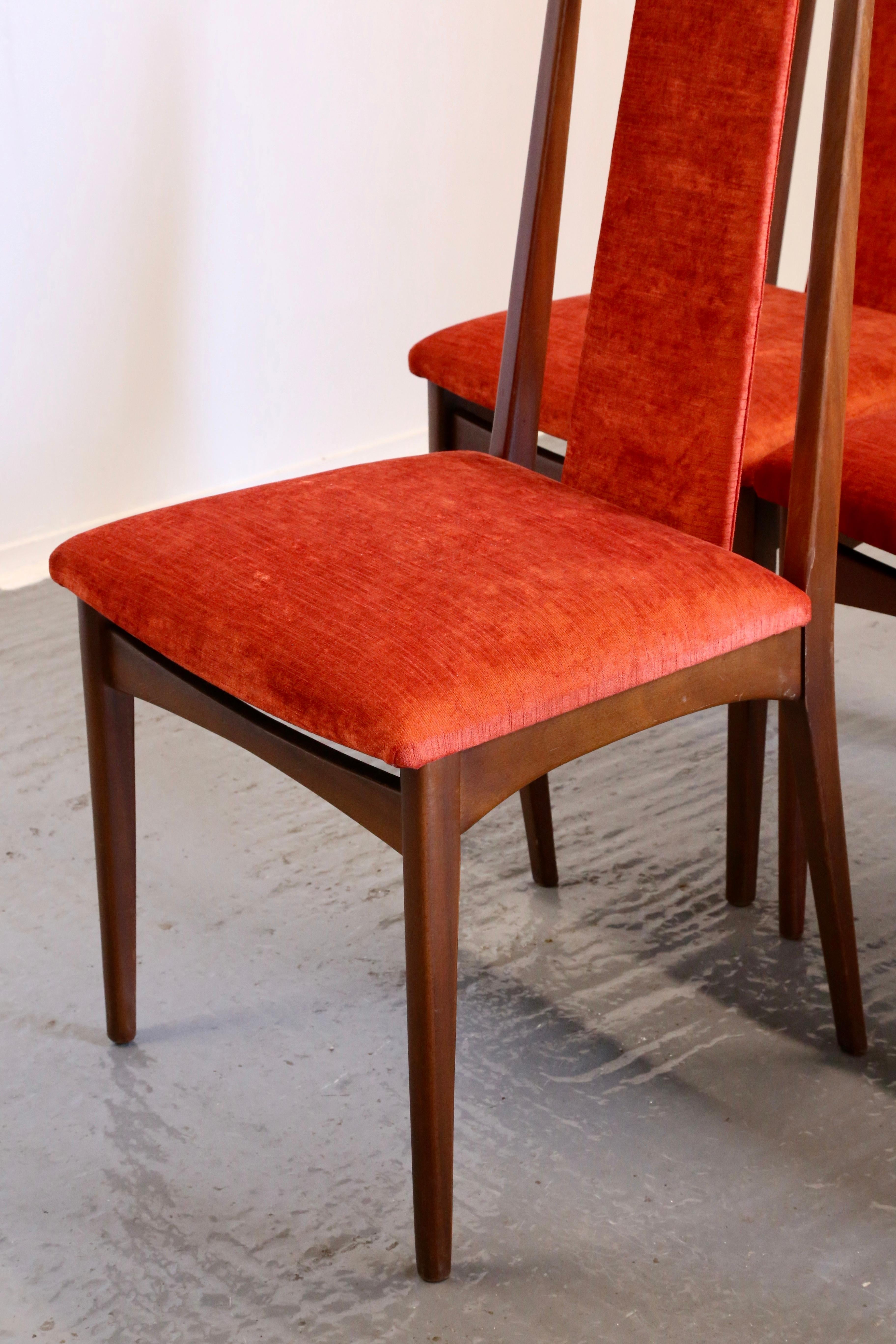 Set of 6 Niels Kofoed Style Danish Mid Century Modern Teak Dining Chairs In Good Condition For Sale In Sittingbourne, GB