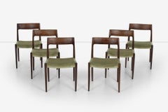 Set of 6 Niels Møller Model 77 Dining Chairs