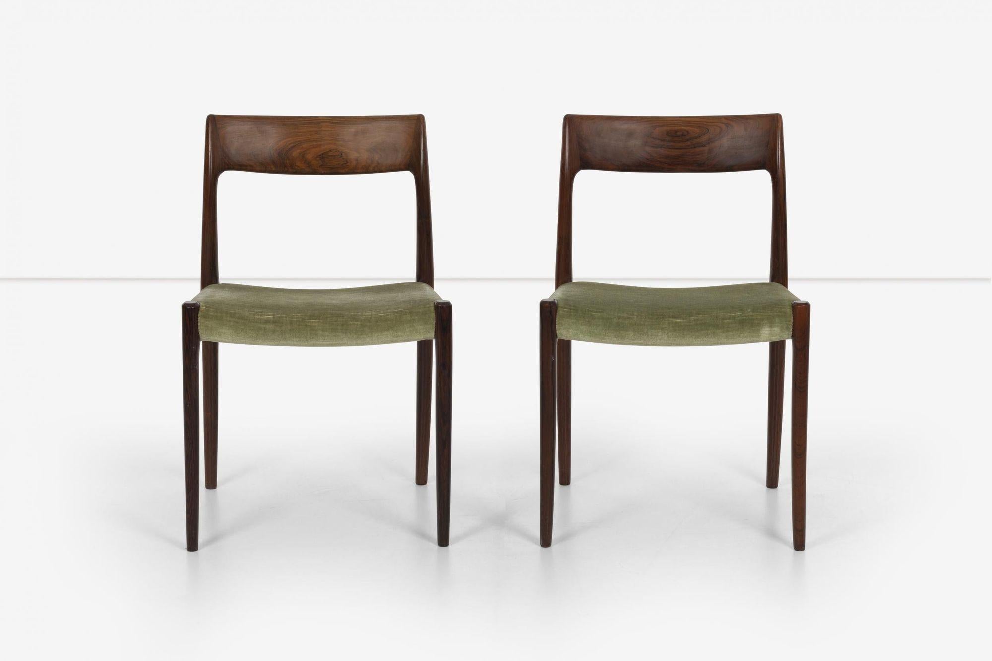 Danish Set of 6 Niels Møller Model 77 Dining Chairs For Sale