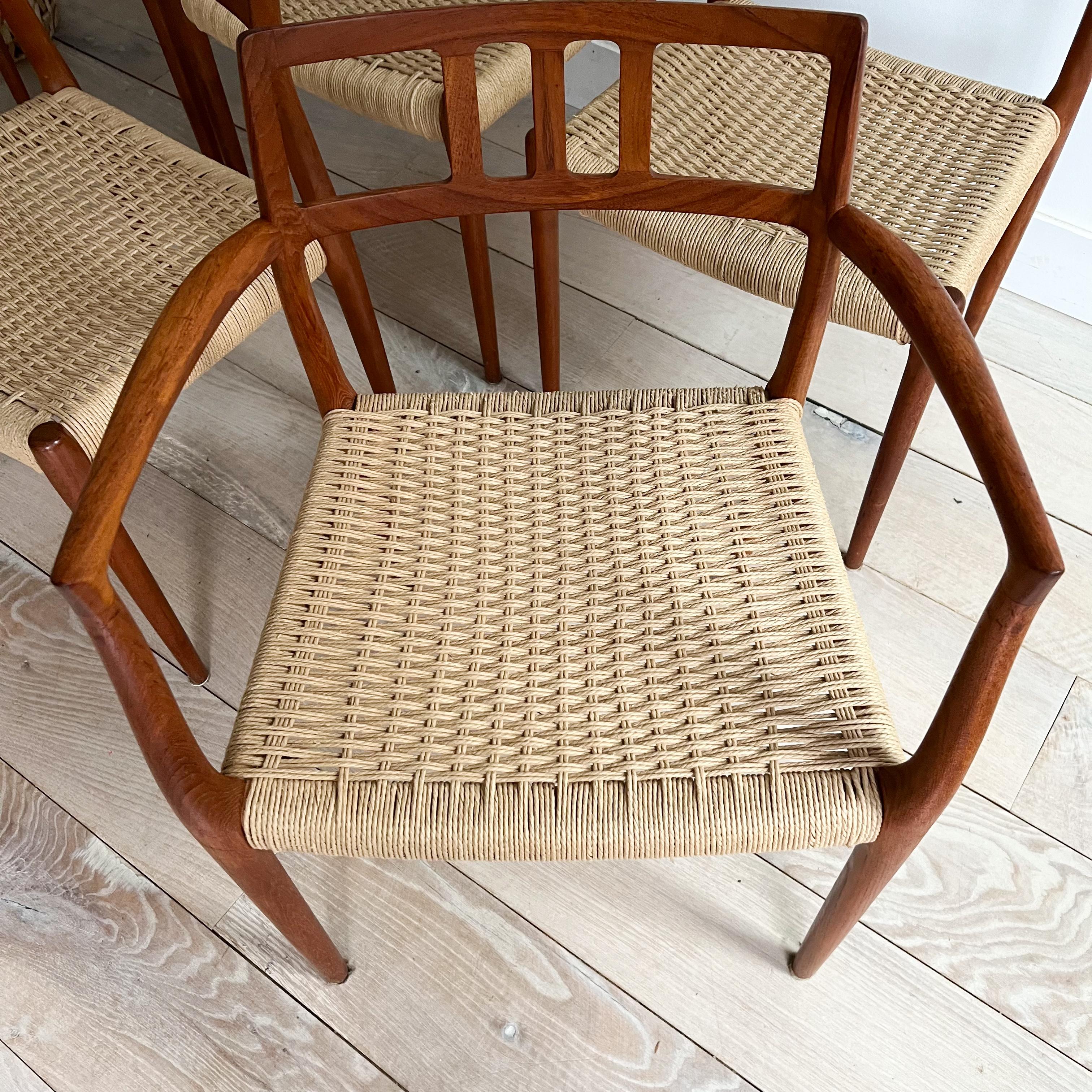 Set of 6 Niels Moller Dining Chairs #79 and #64 1