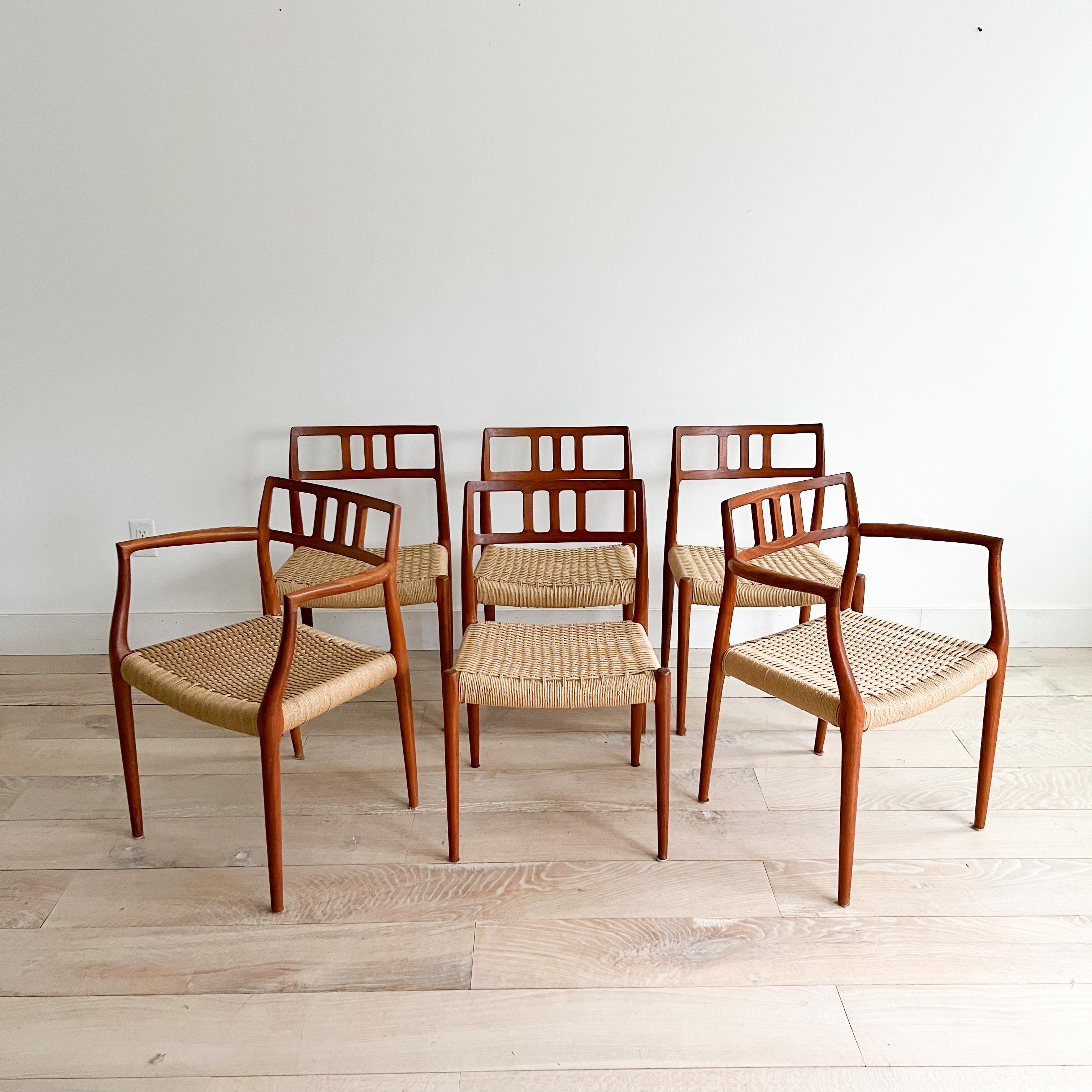 Set of 6 Niels Moller Dining Chairs #79 and #64 2