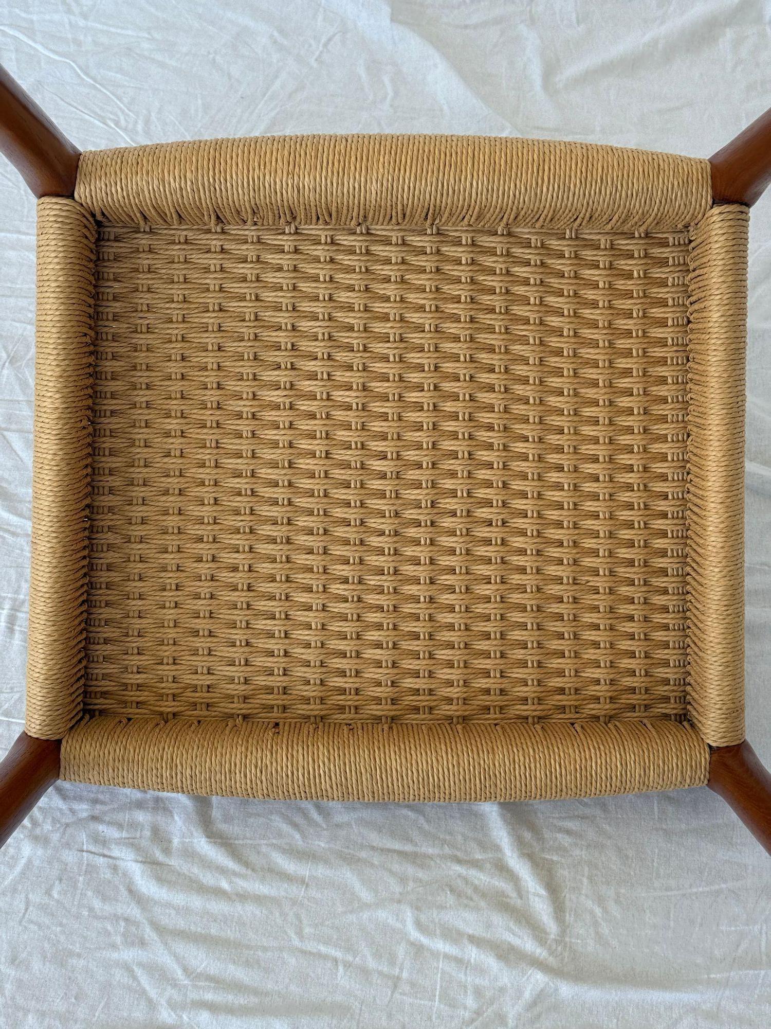 Corde en papier Ensemble de 6 chaises de salle à manger Model No No 79 en vente