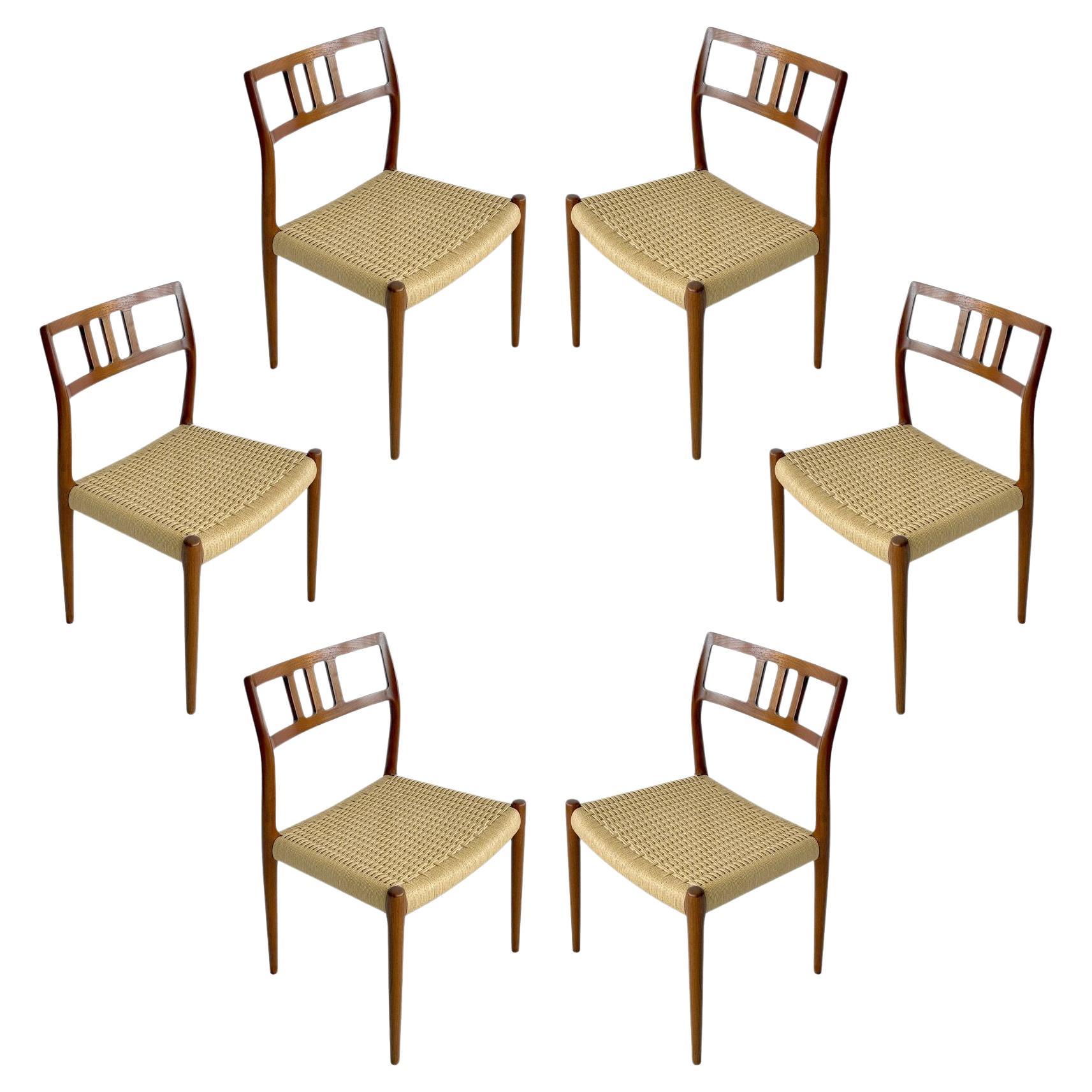 Set of 6 Niels Moller Model 79 Dining Chairs