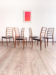 Set of 6, Niels O. Møller Model 82 Embassy Teak Chairs, Denmark