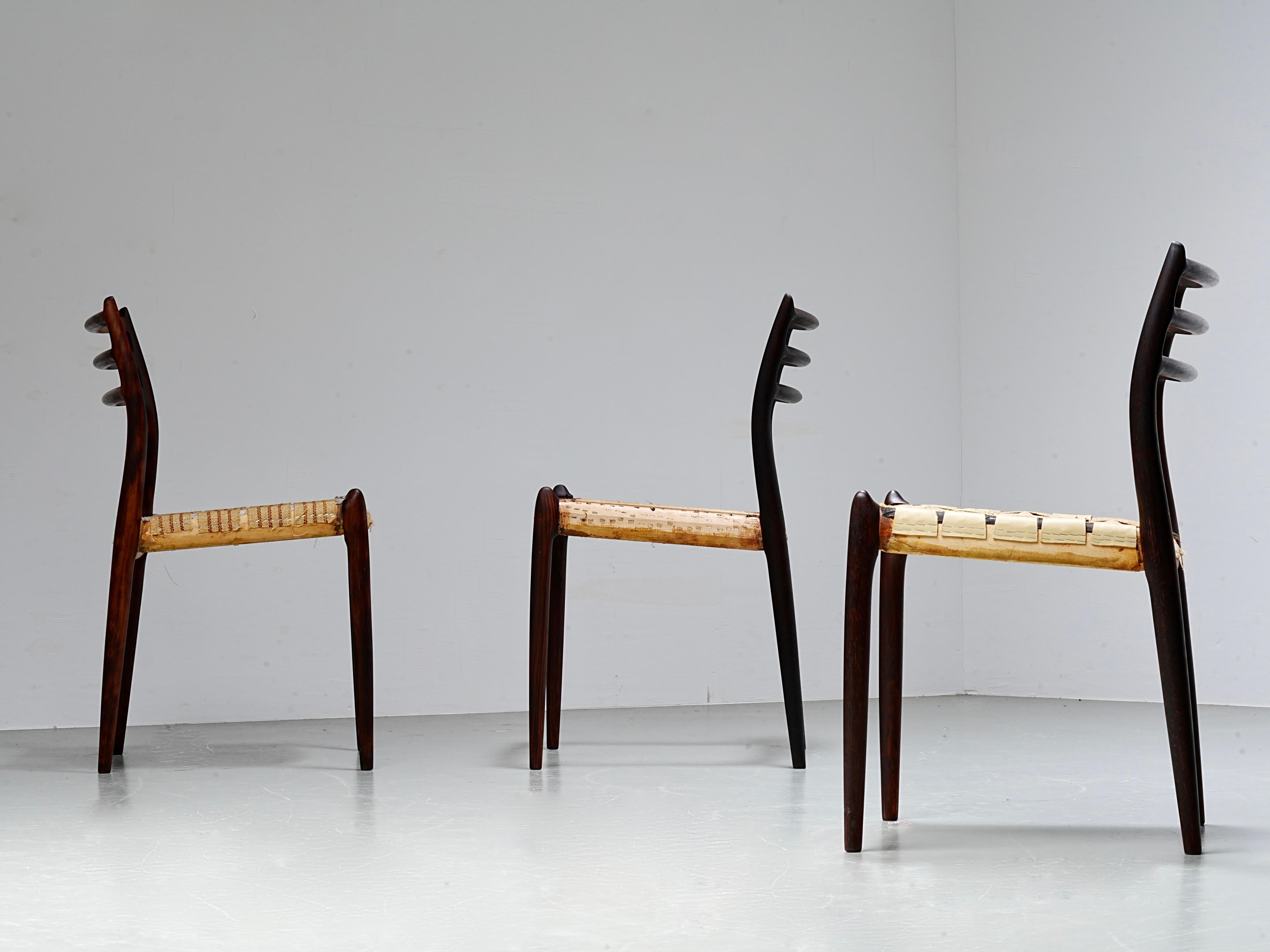 Ensemble de 6 chaises Niels Otto Møller en Wood, Danemark, années 1960 en vente 9