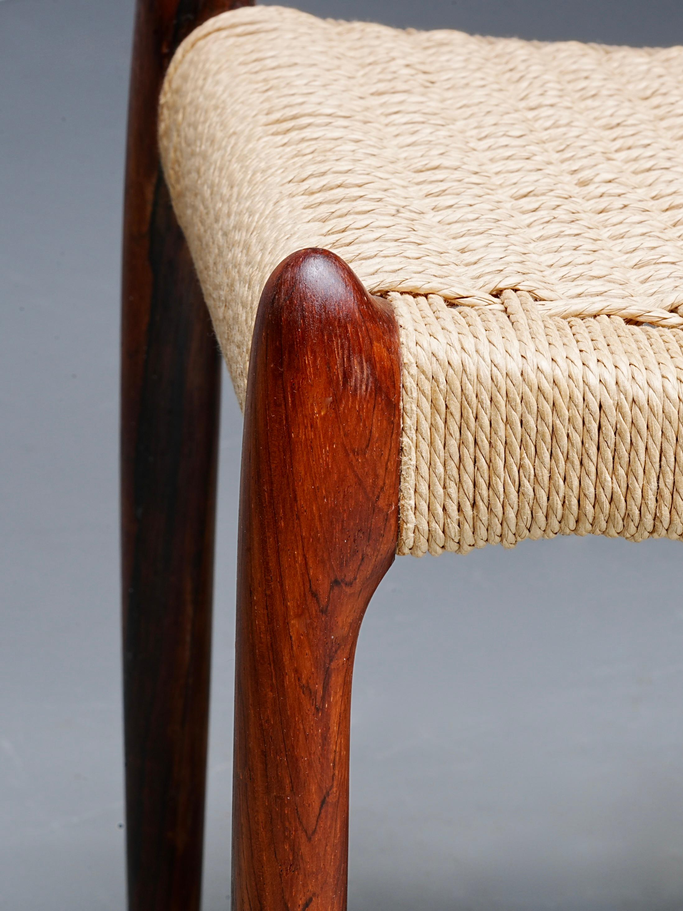 20ième siècle Ensemble de 6 chaises Niels Otto Møller en Wood, Danemark, années 1960 en vente