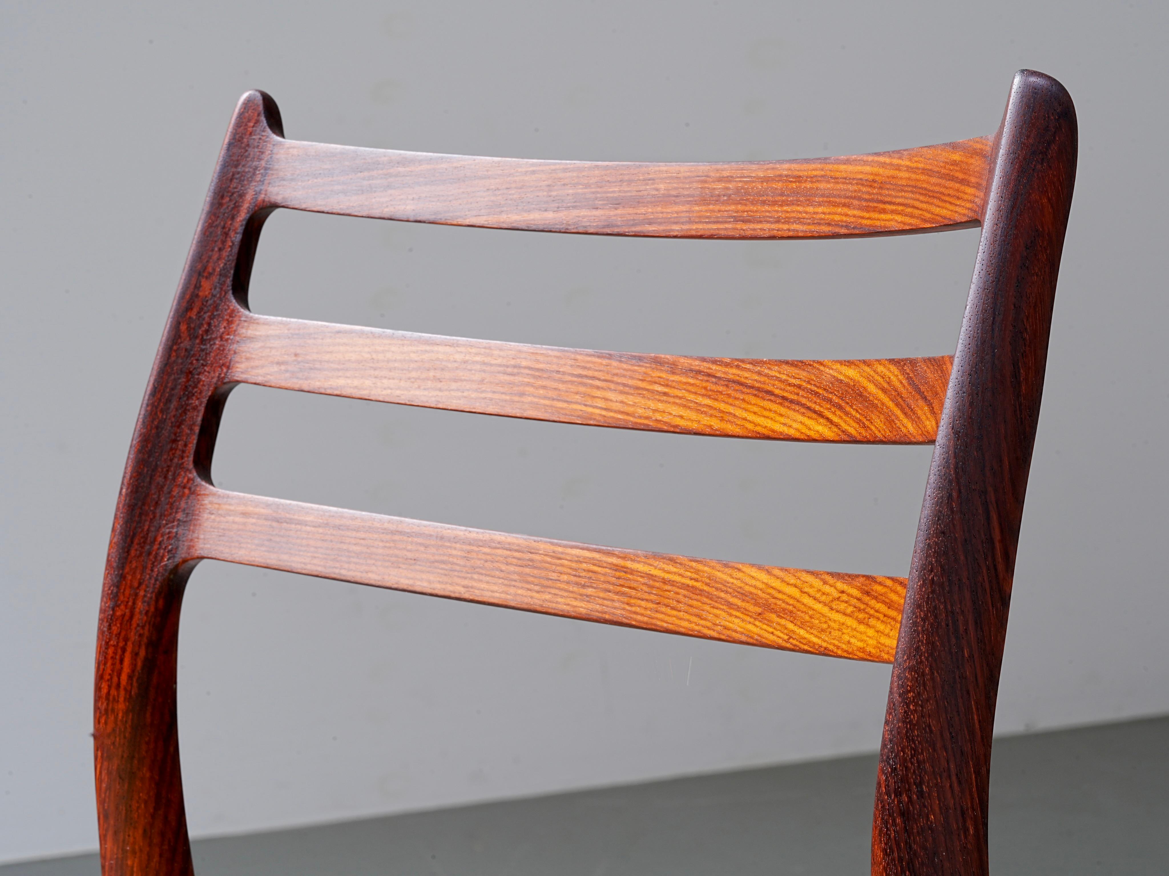 Ensemble de 6 chaises Niels Otto Møller en Wood, Danemark, années 1960 en vente 2
