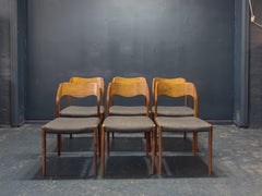 Juego de 6 sillas de comedor Niels Otto Møller Model 71