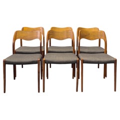 Juego de 6 sillas de comedor Niels Otto Møller Model 71