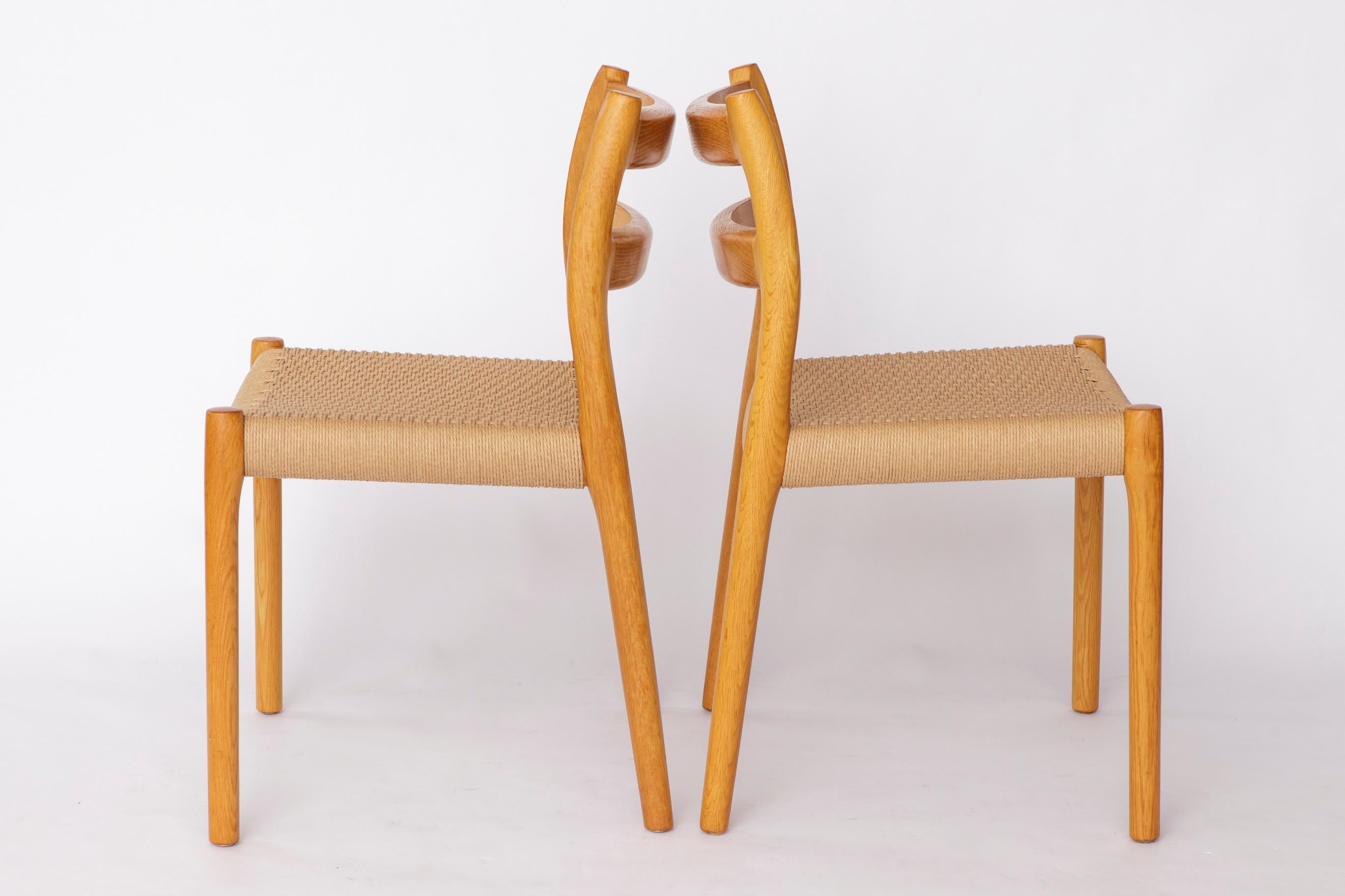 Juego de 6 sillas de comedor Niels Otto Møller Modelo 84 de roble  Danés de mediados de siglo Moderno de mediados de siglo en venta