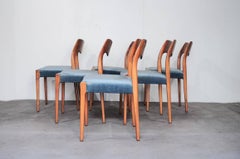 Set of Six Niels Otto Moller Dining Chairs Model 71 for Moller Models, Denmark