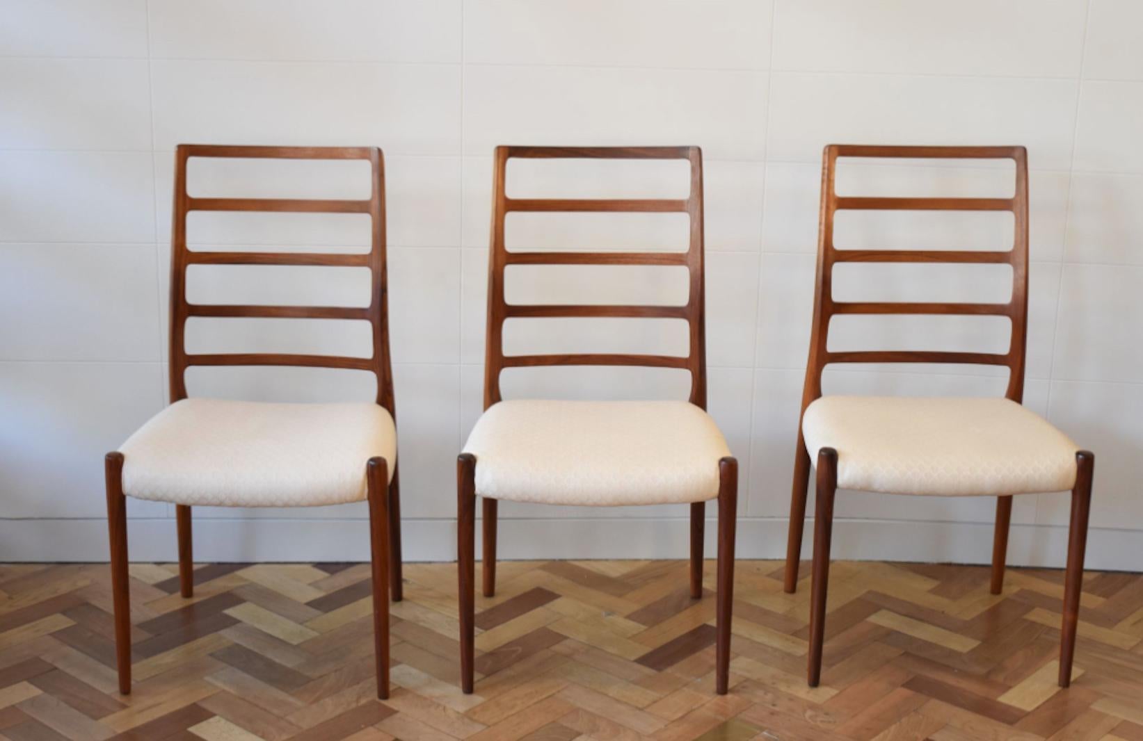 Danish Set of 6 Niels Otto Moller Dining Chairs Model Number 82