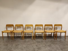 Set of 6 Niels Otto Moller Model 75 Dining Chairs, 1960s