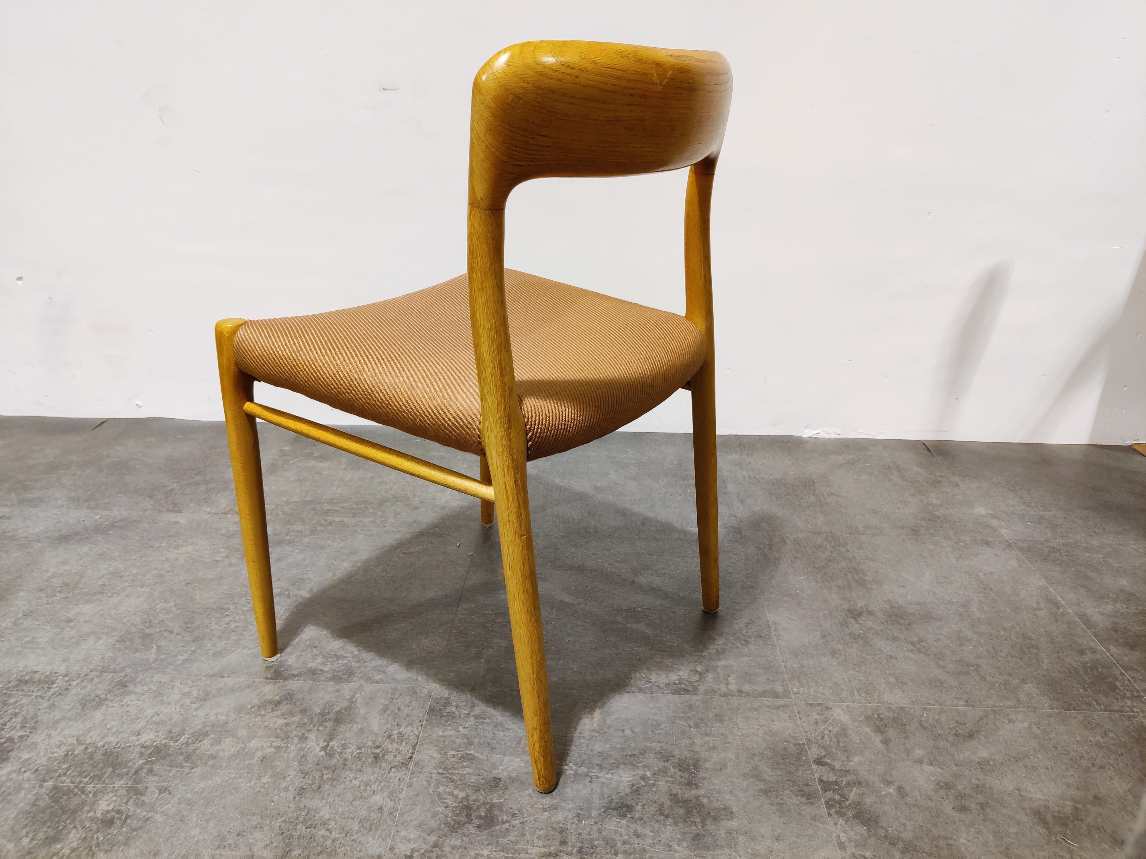 Set of 6 Niels Otto Moller Model 75 Dining Chairs, 1960s 1