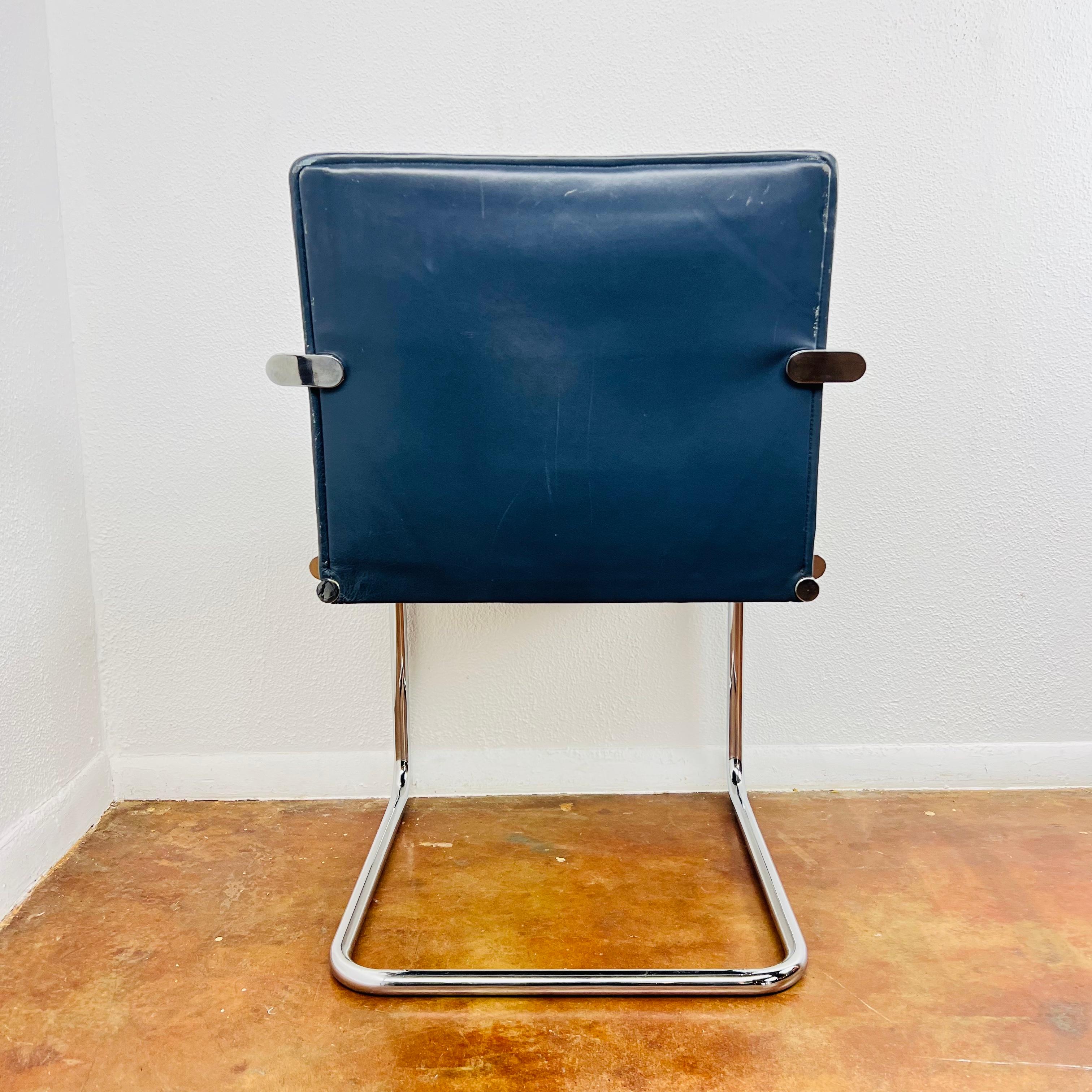 Late 20th Century Set of 6 Nienkamper Chrome Dining Chairs