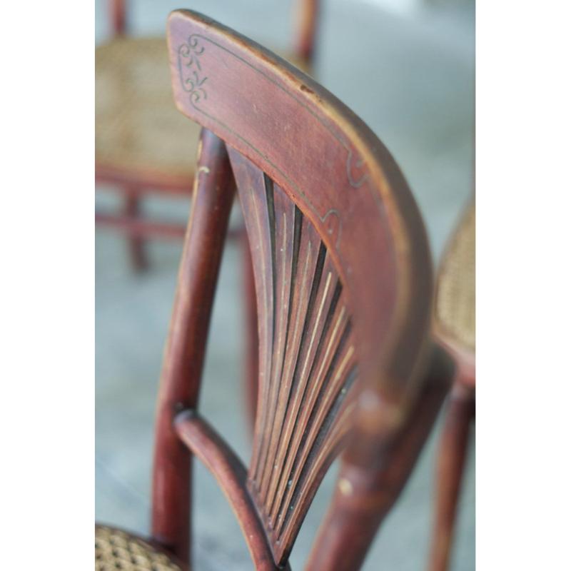 Set of 6 No. 221 Wickerwork Chairs by Michael Thonet for Thonet, 1920s For Sale 1