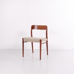 Set di 6 N.A. Sedie da pranzo Møller Model 75 in teak massiccio