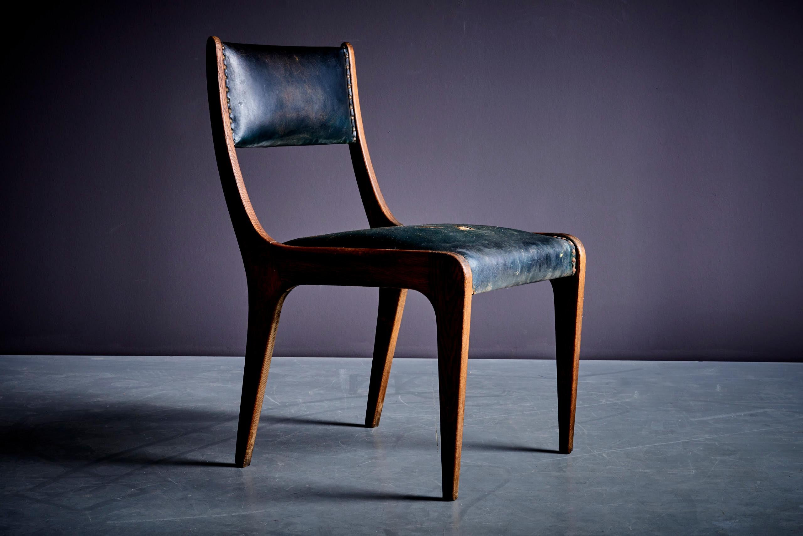 Ensemble de 6 chaises en chêne de Johannes Krahn, intérieur original du Bundestag en vente 4