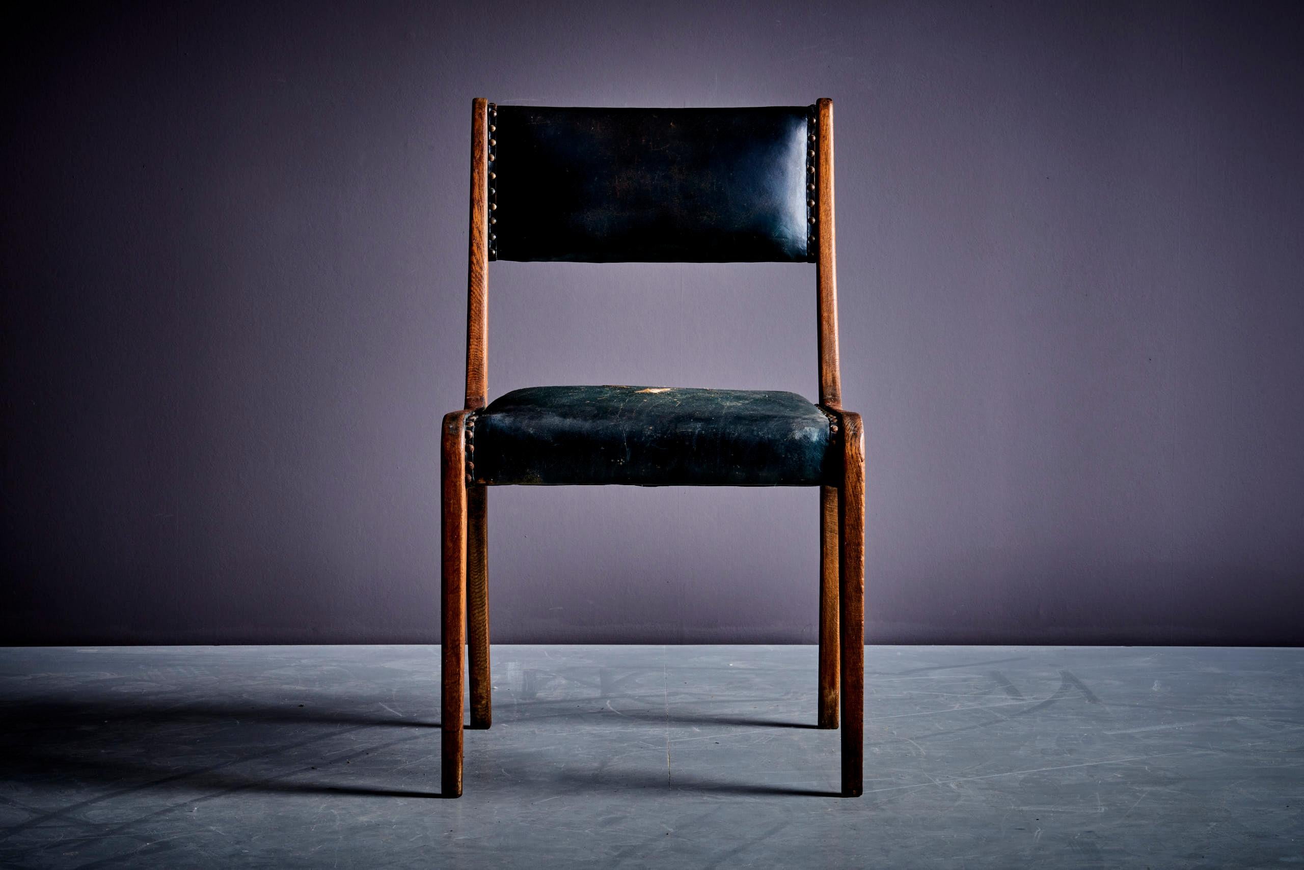 Ensemble de 6 chaises en chêne de Johannes Krahn, intérieur original du Bundestag en vente 1