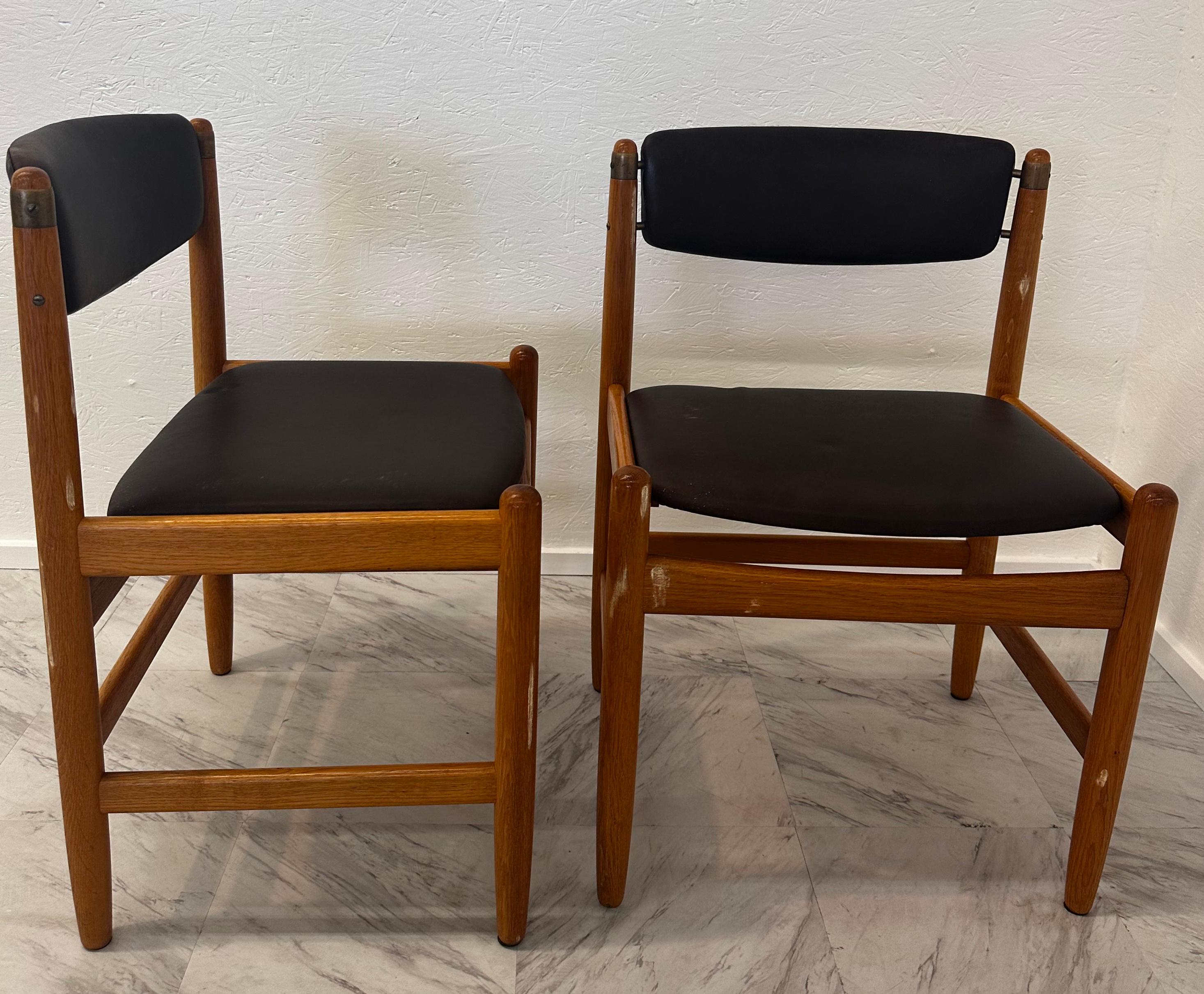 6 Esszimmerstühle aus Eiche von Børge Mogensen für Karl Andersson & Söner, 1950er Jahre im Angebot 1