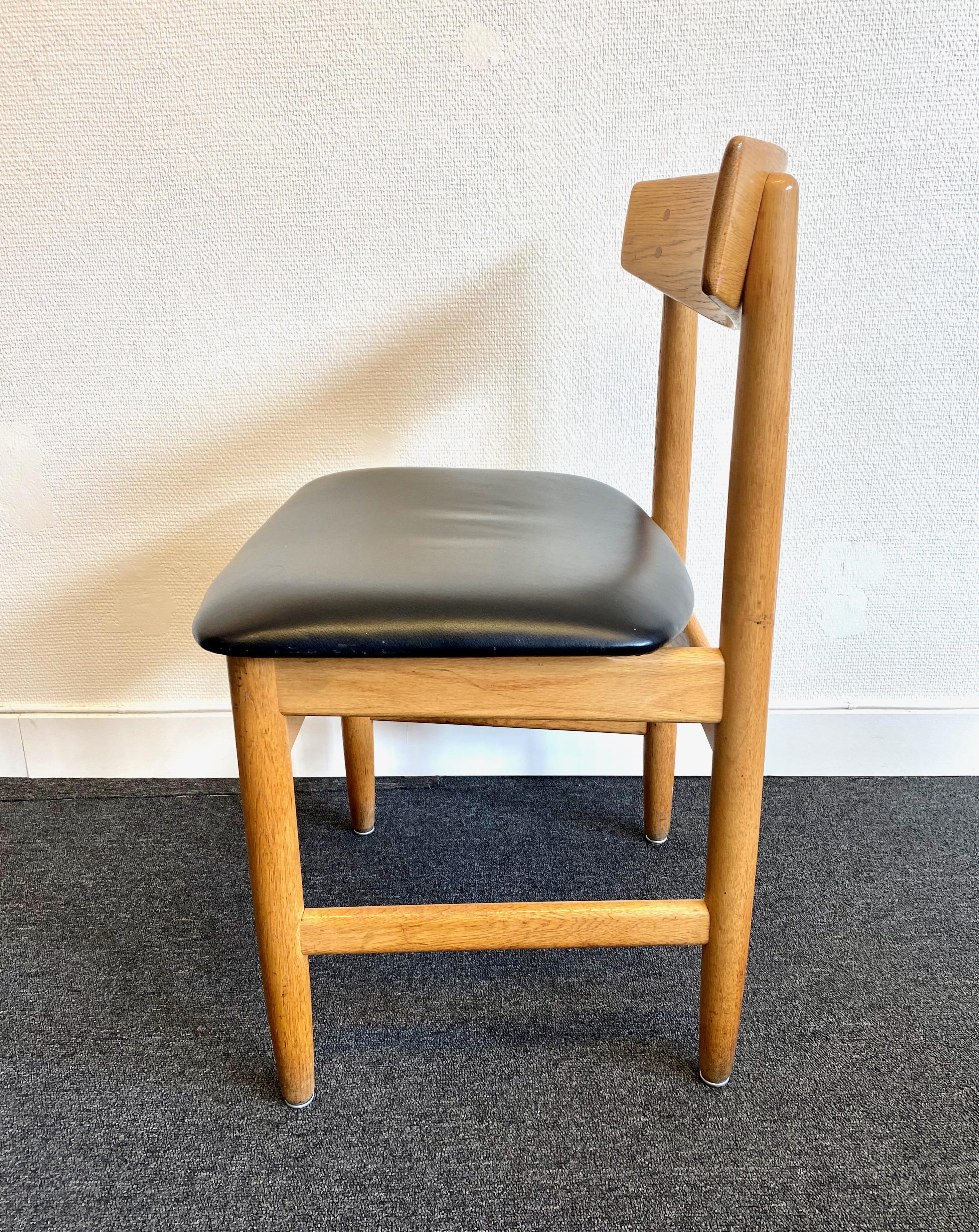 Swedish Set of 6 oak Öresund chairs by Börge Mogensen