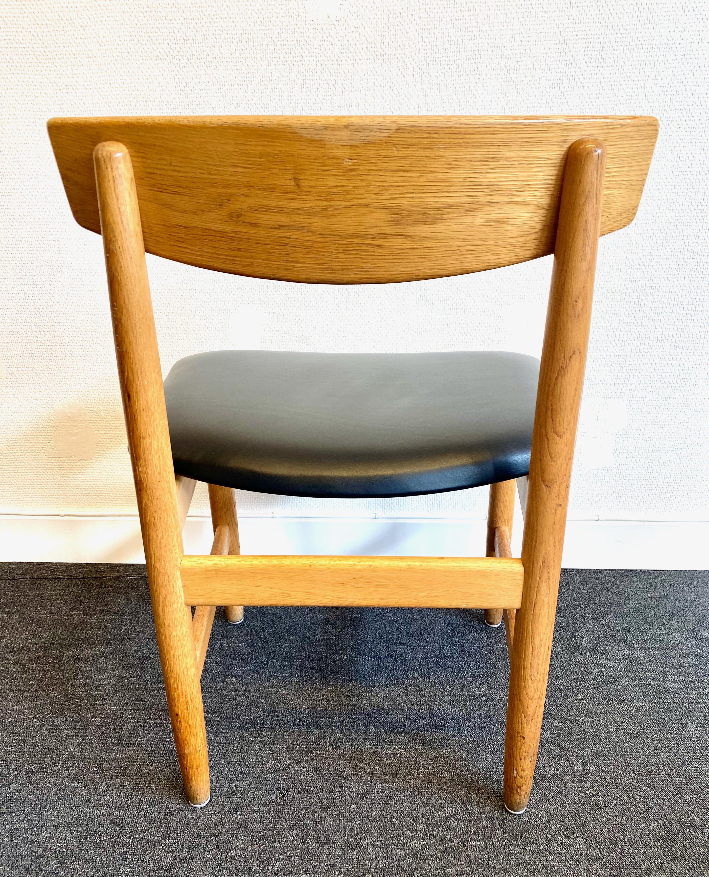 Set of 6 oak Öresund chairs by Börge Mogensen In Good Condition In Klintehamn, SE