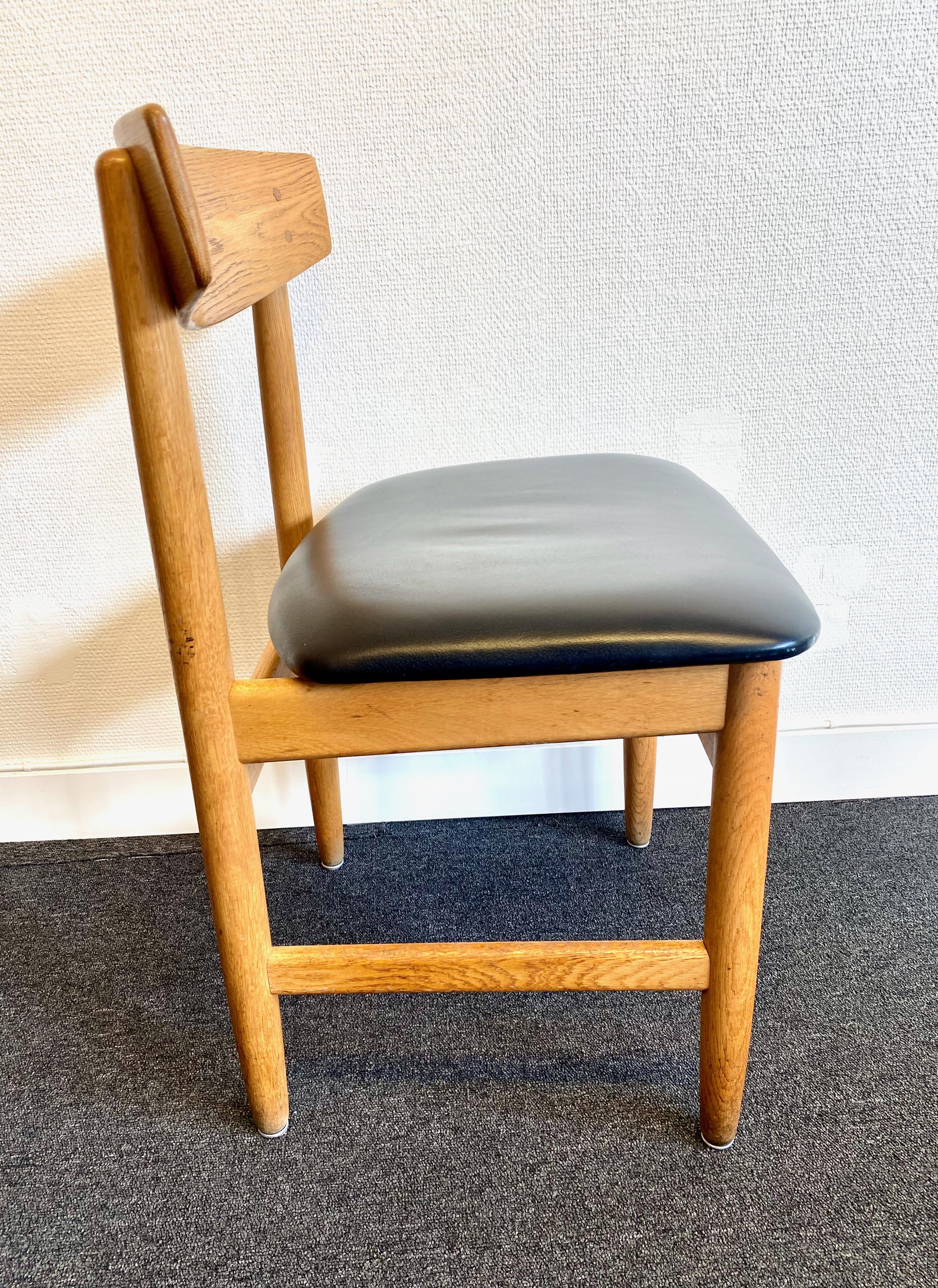 Late 20th Century Set of 6 oak Öresund chairs by Börge Mogensen