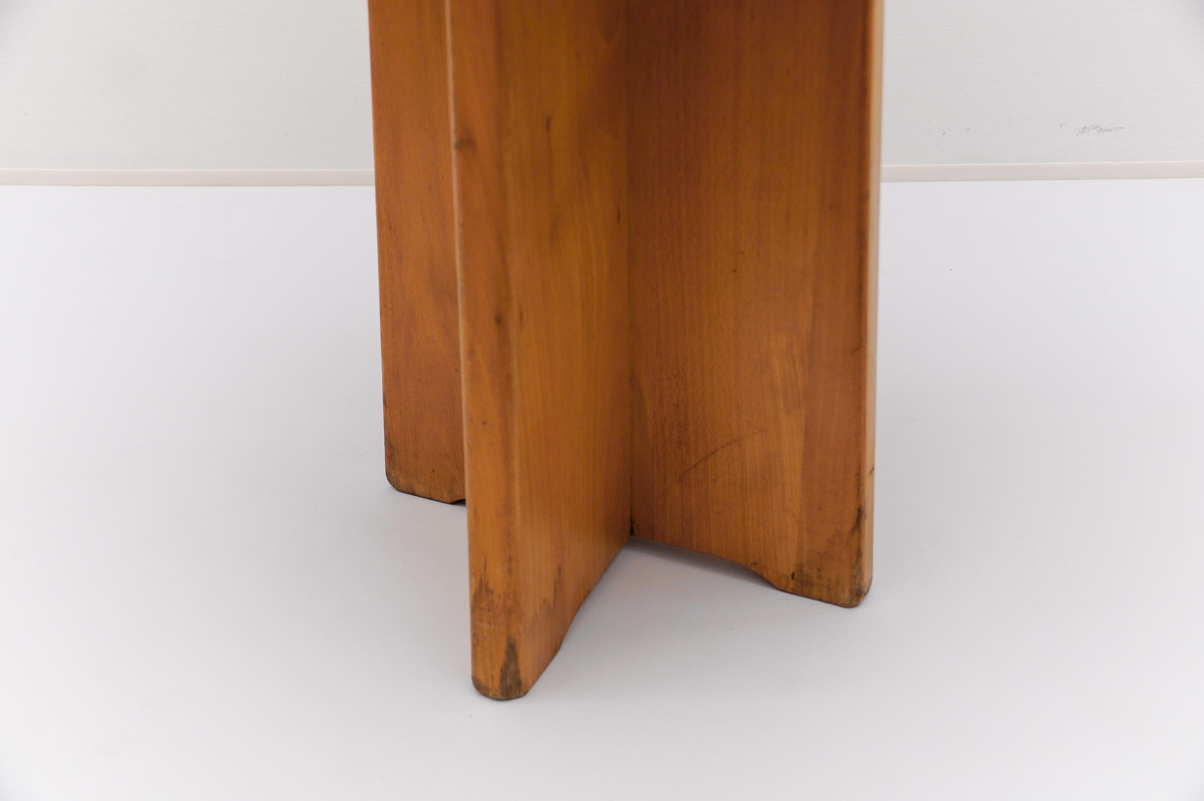 Set of 6 Oak Stools in the Style of Pierre Chapo, France, 1960s For Sale 5