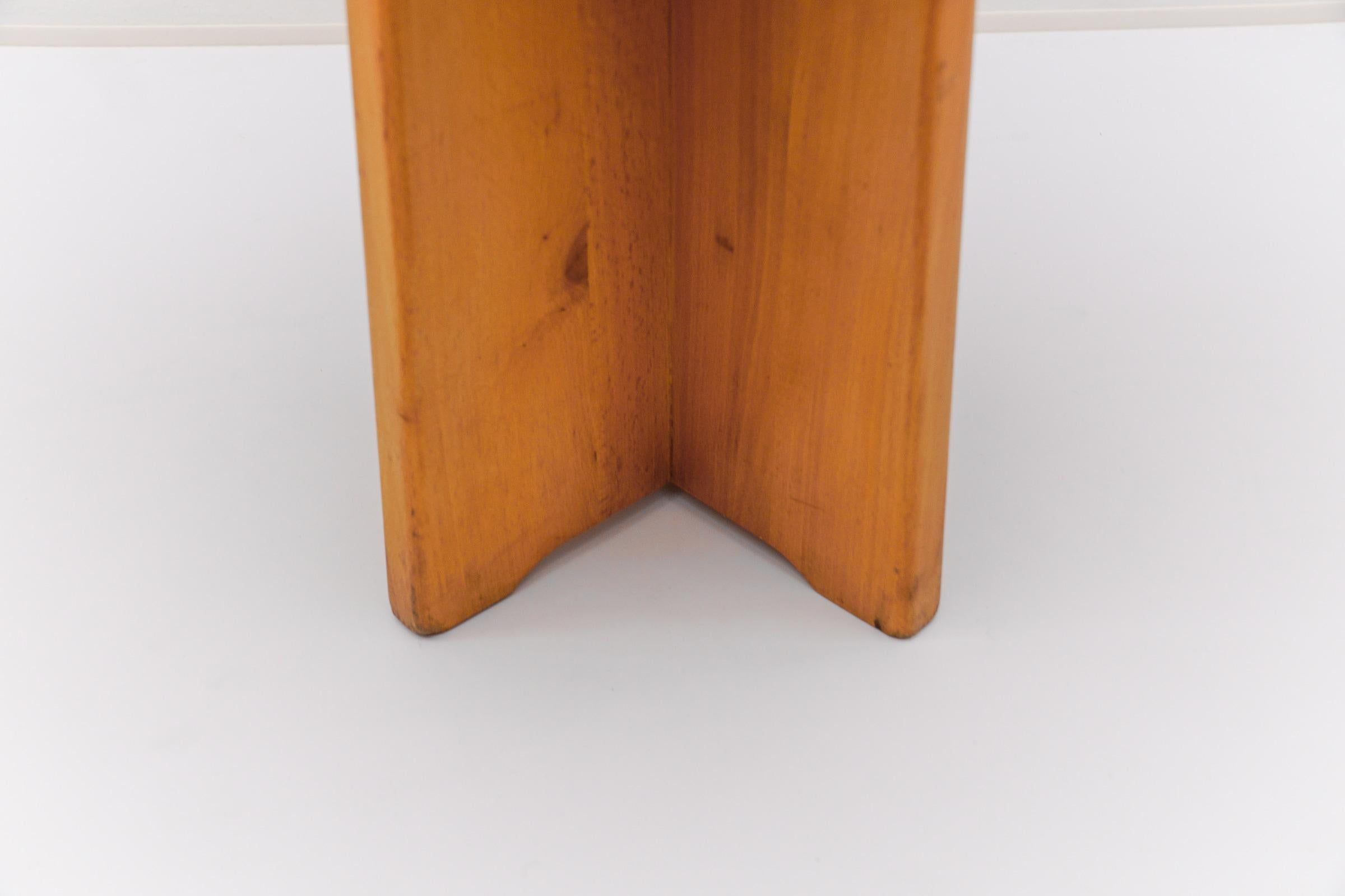 Set of 6 Oak Stools in the Style of Pierre Chapo, France, 1960s For Sale 11