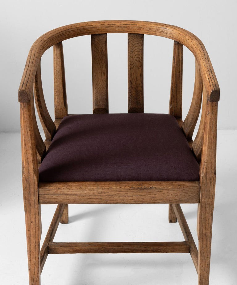 Set of '6' Oak Tub Dining Chairs by Gordon Russell, England, circa 1930