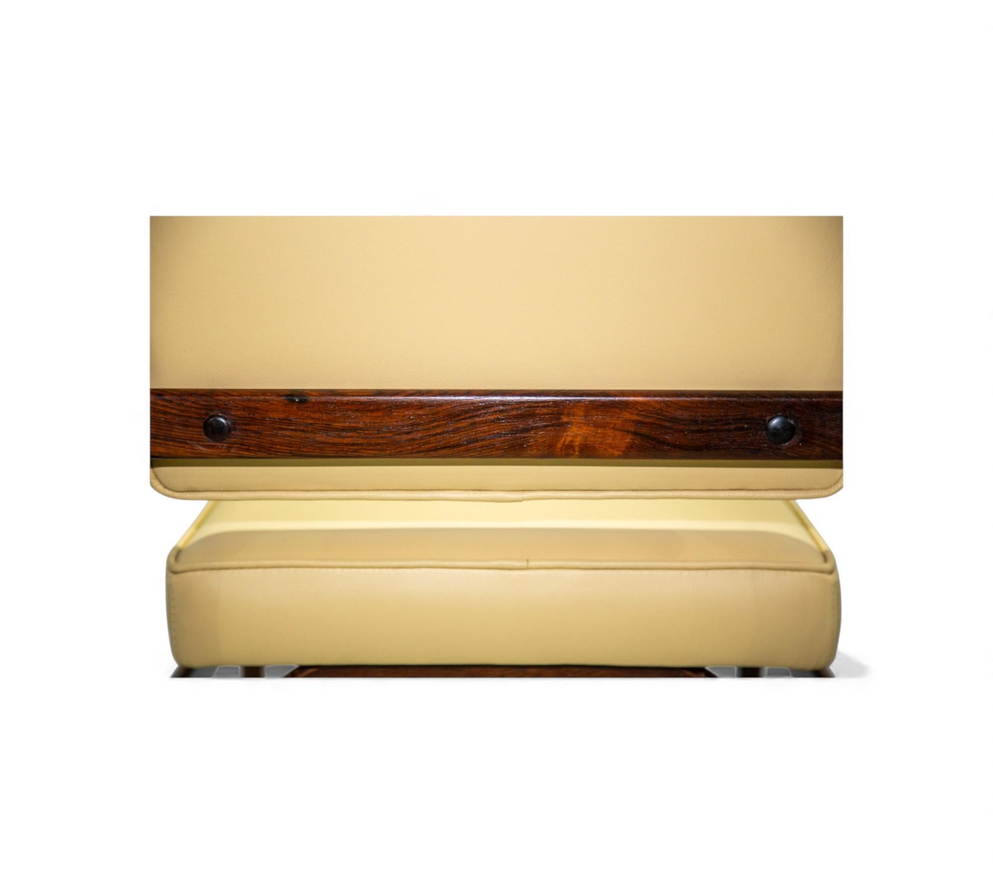 Set of 6 of “Marco” Chairs in Hardwood & Leather, Sergio Rodrigues, 1960s in vendita 2