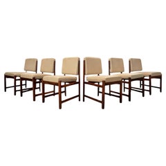 Set of 6 of “Marco” Chairs in Hardwood & Leather, Sergio Rodrigues, 1960s